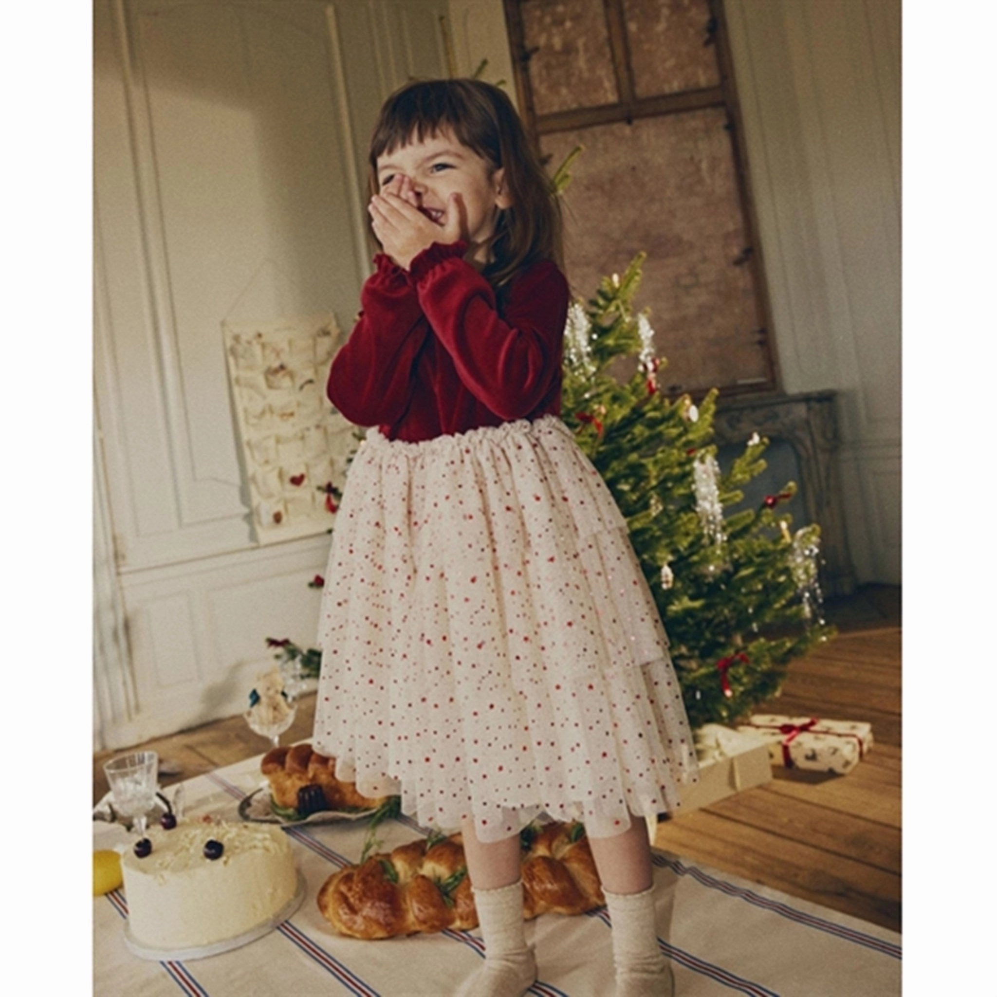 Konges Sl?jd Red Dahlia Belis Velvet Dress Picture Perfect