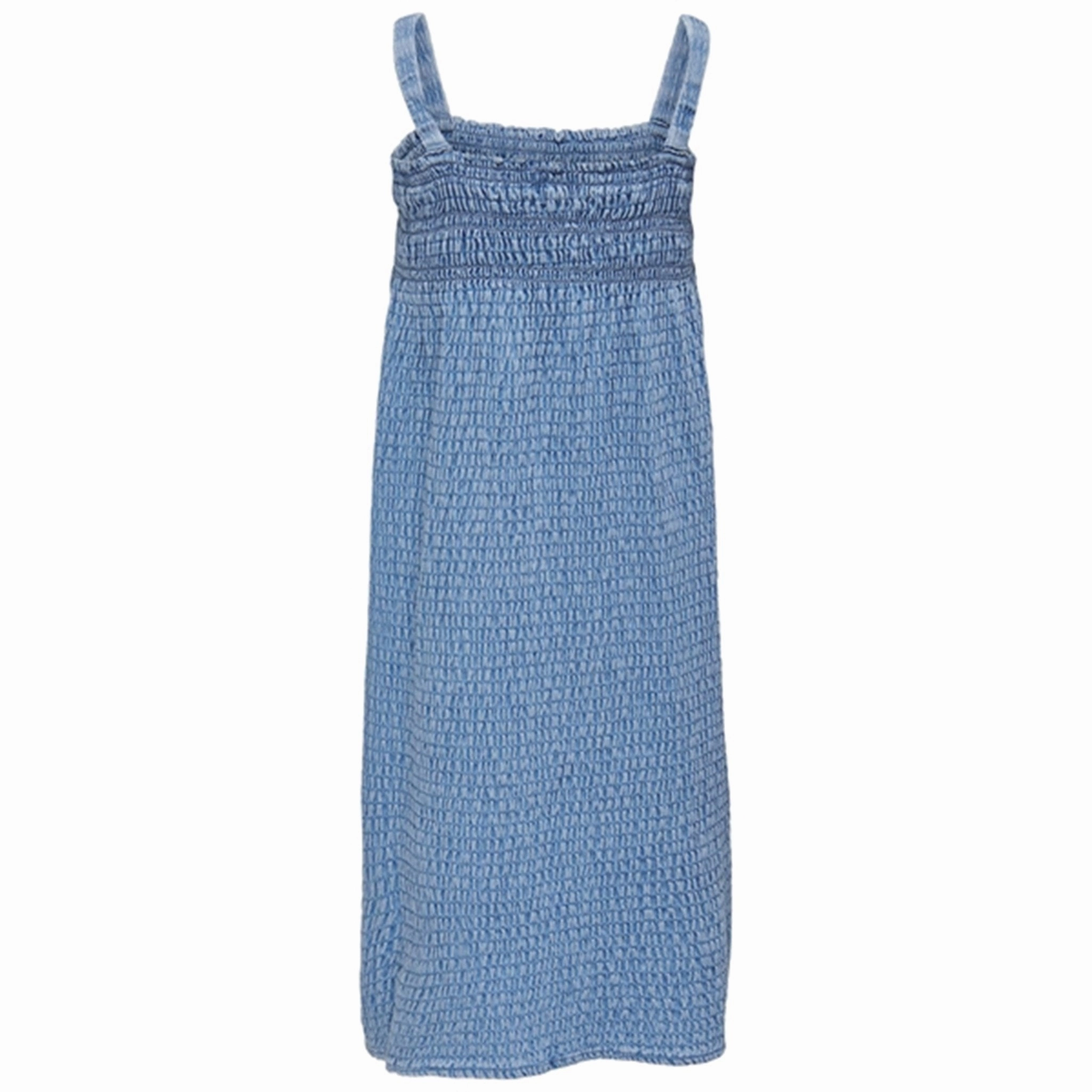 Kids ONLY Medium Blue Denim Laurel Vaffle Denim Dress Subtle Touch All Time