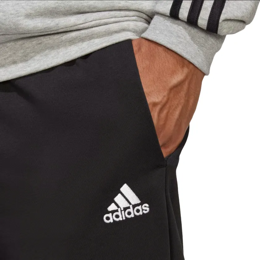 Adidas Tuta da uomo in cotone garzato Basic 3-Stripes Frecnh Terry IC6748 grigio-nero Classic Cut No Irritation Seams
