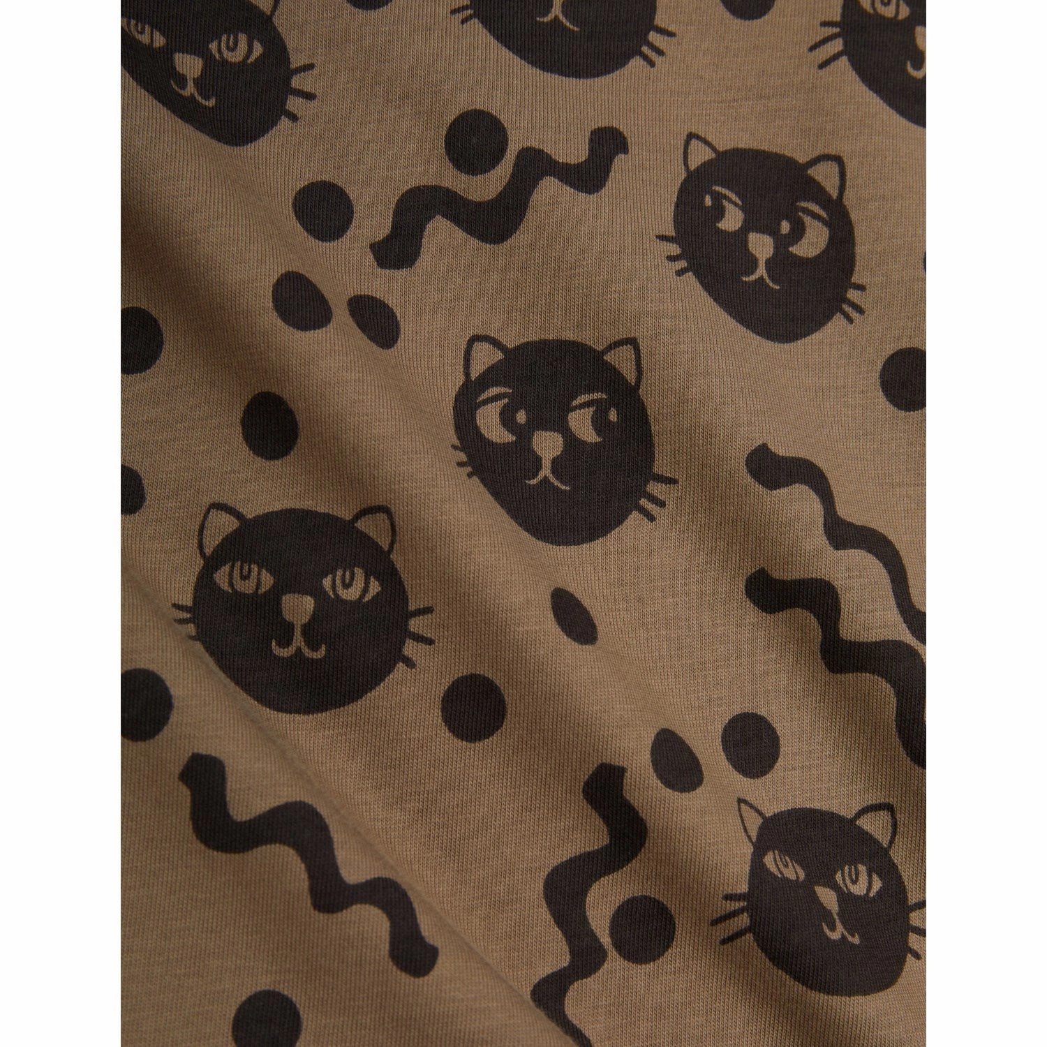 Resort Wear amusement park Mini Rodini Brown Squiggly Cats AOP Sweatset