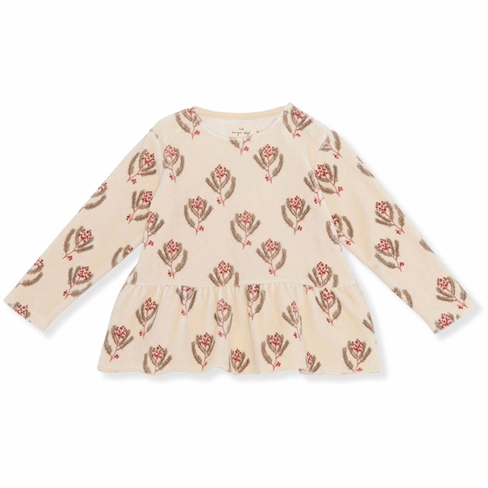 Functional Pocket Konges Sl?jd Christmas Jolly Blouse Christmas Vintage Flower