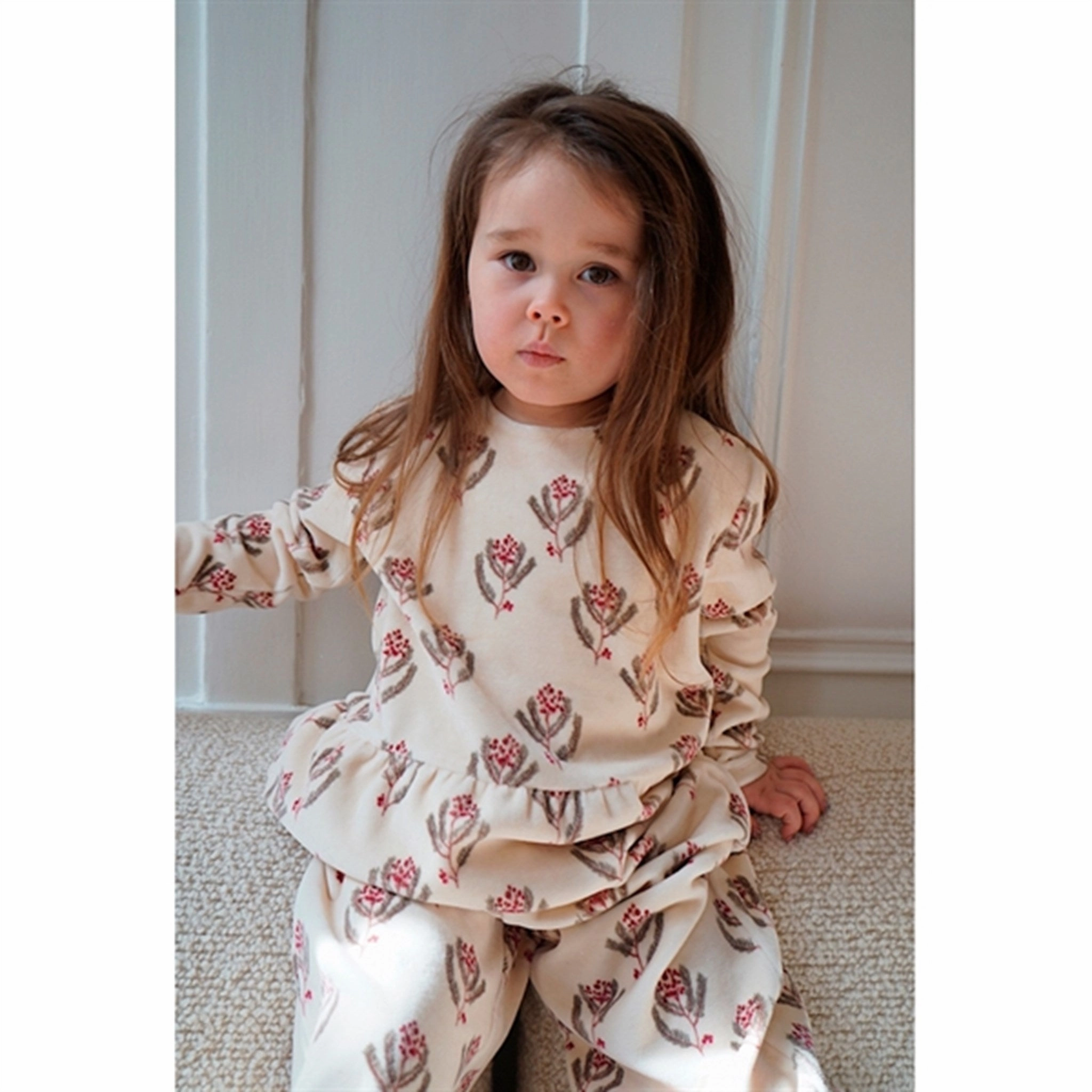 Konges Sl?jd Christmas Jolly Blouse Christmas Vintage Flower Street Fashion Smooth zipper closure