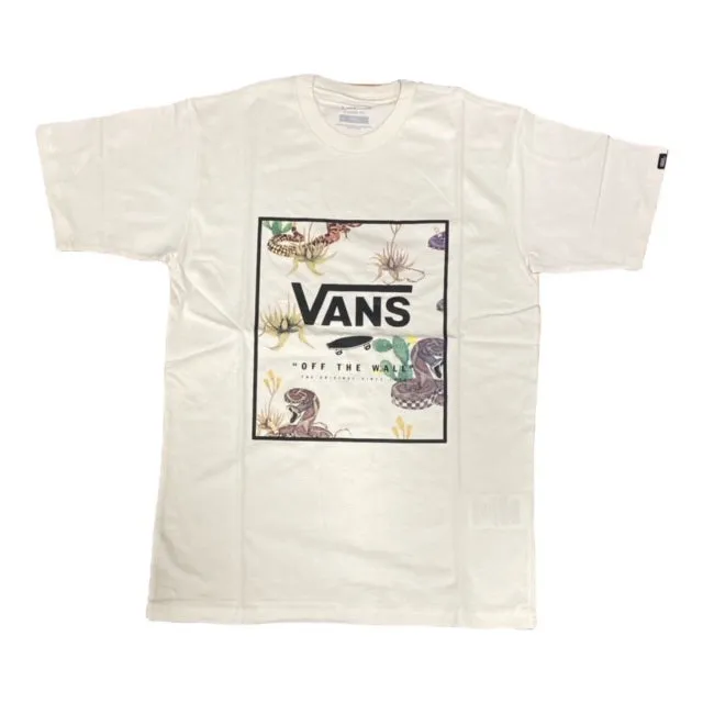 Vans maglietta manica corta da uomo  Classic Print Box Antique VN0A5E7YZ2F1 bianco deserto Lightweight Material