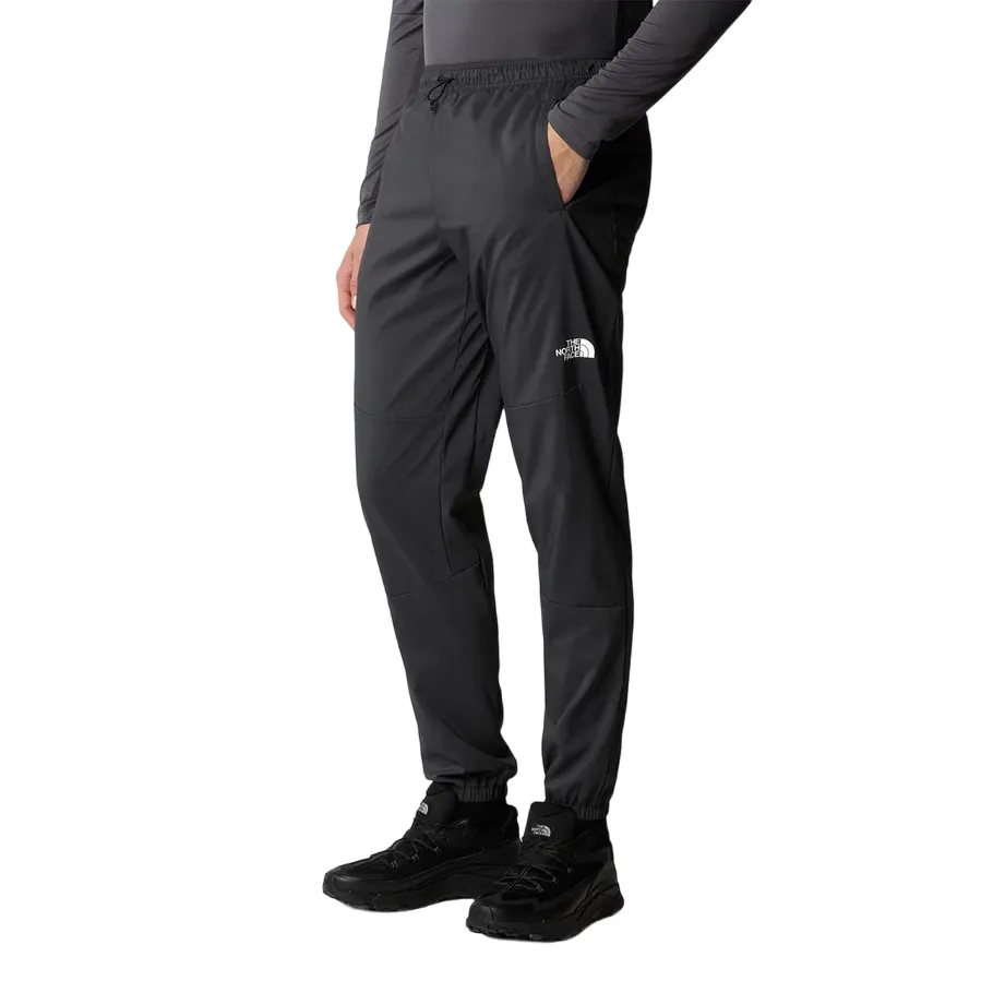 The North Face pantalone sportivo da uomo Wind Track NF0A87J60C5 grigio asfalto Ripped design