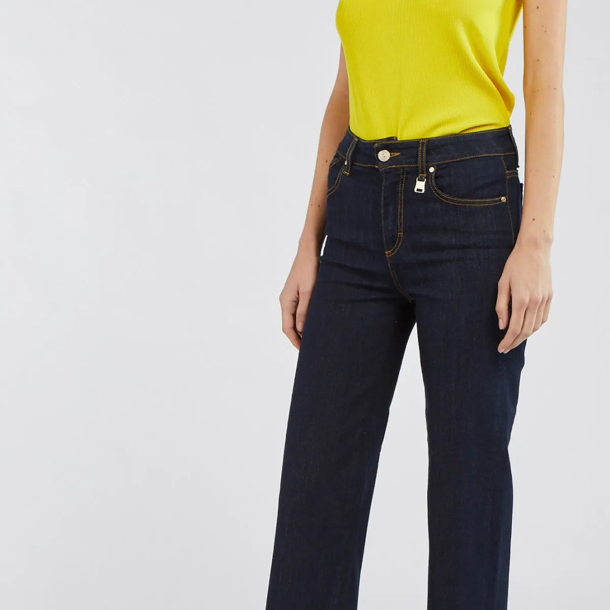 Caf??Noir denim culotte da donna C7JJ1003 B009 indaco Comfort Layer