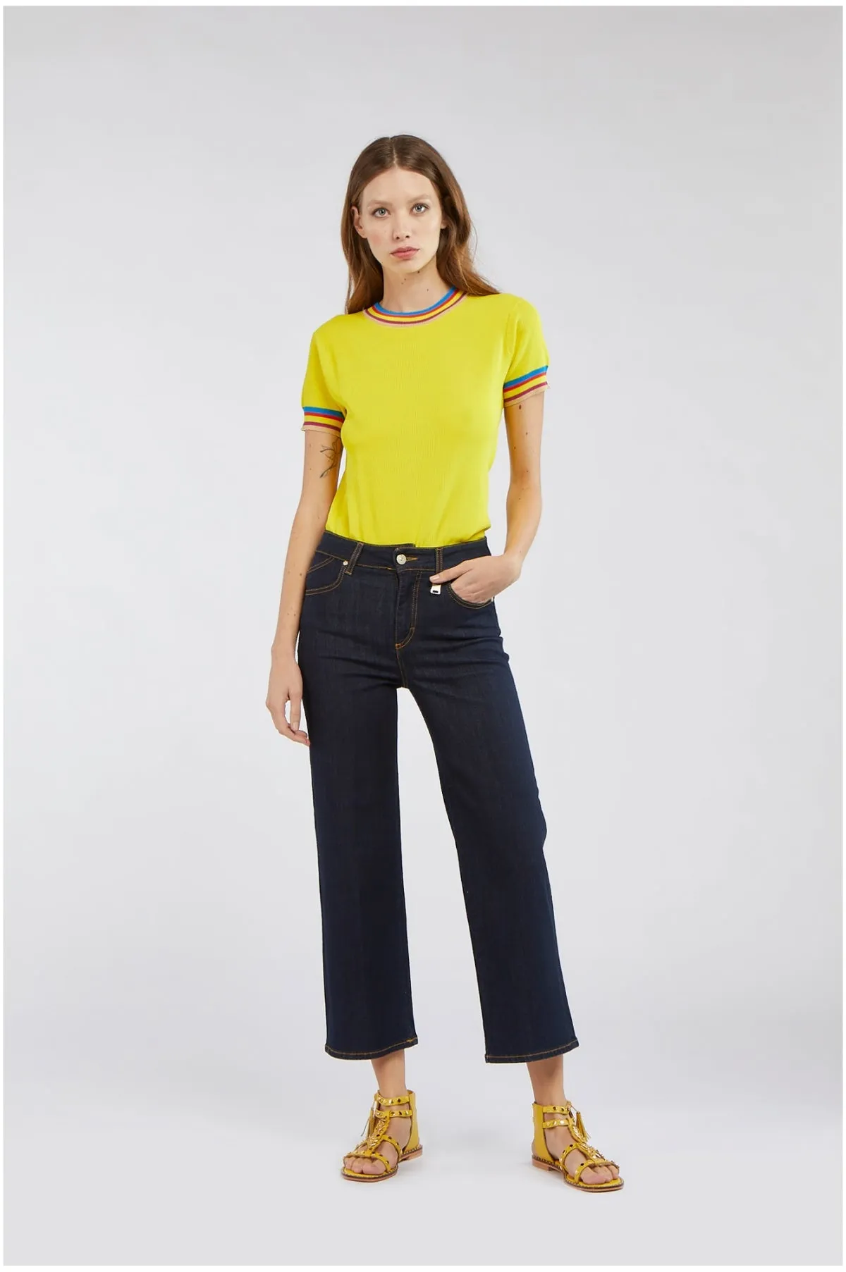 Layered Protection Caf??Noir denim culotte da donna C7JJ1003 B009 indaco