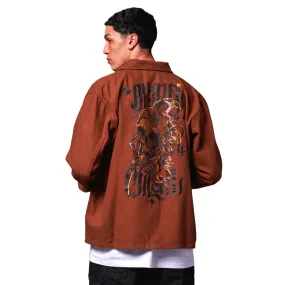 Soft Shell Material Dolly Noire giacca sfoderata in canvas da uomo Desert Skull Site JK619-JQ-03 beige scuro