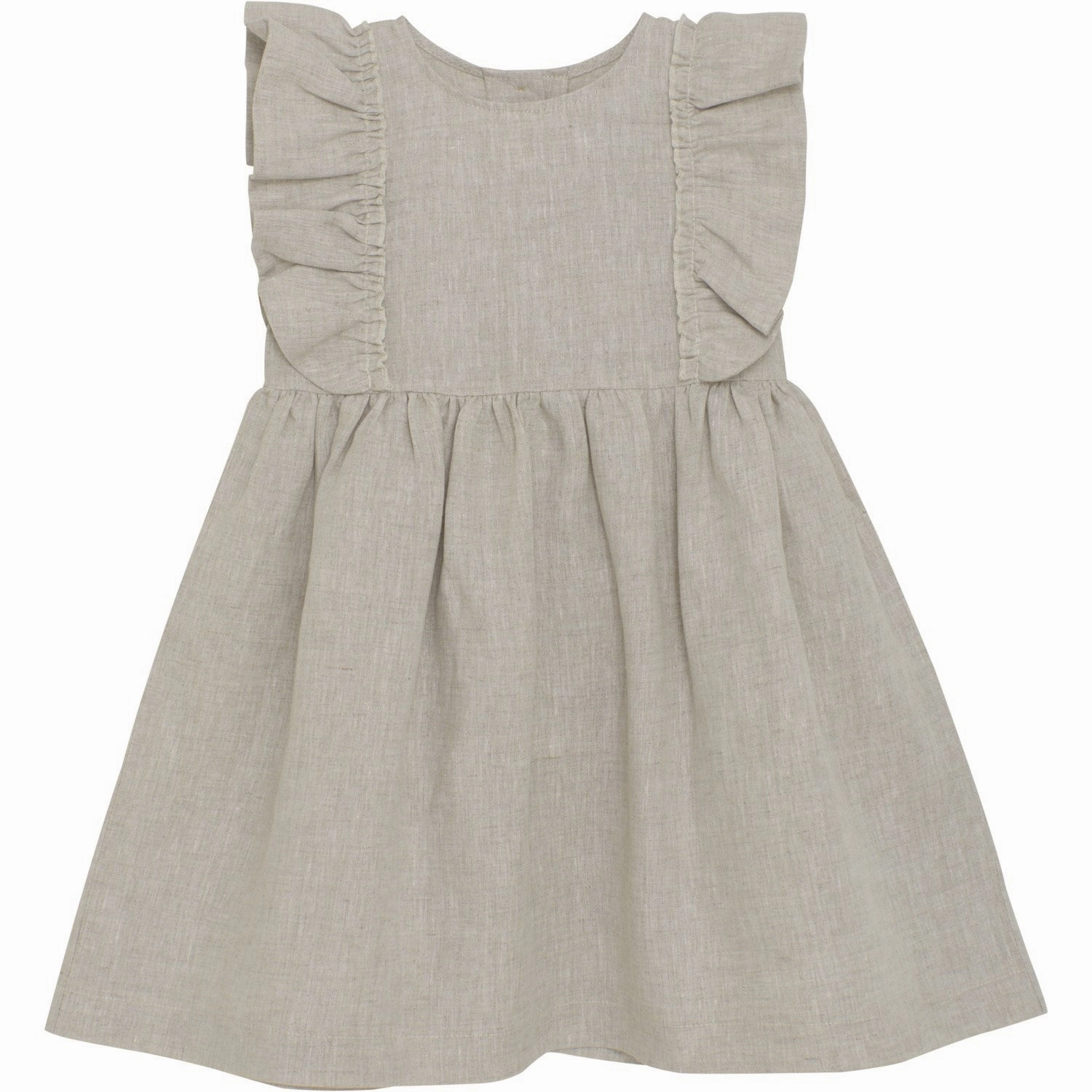 Huttelihut Antique White Dress Linen Classic-style Classic Grace