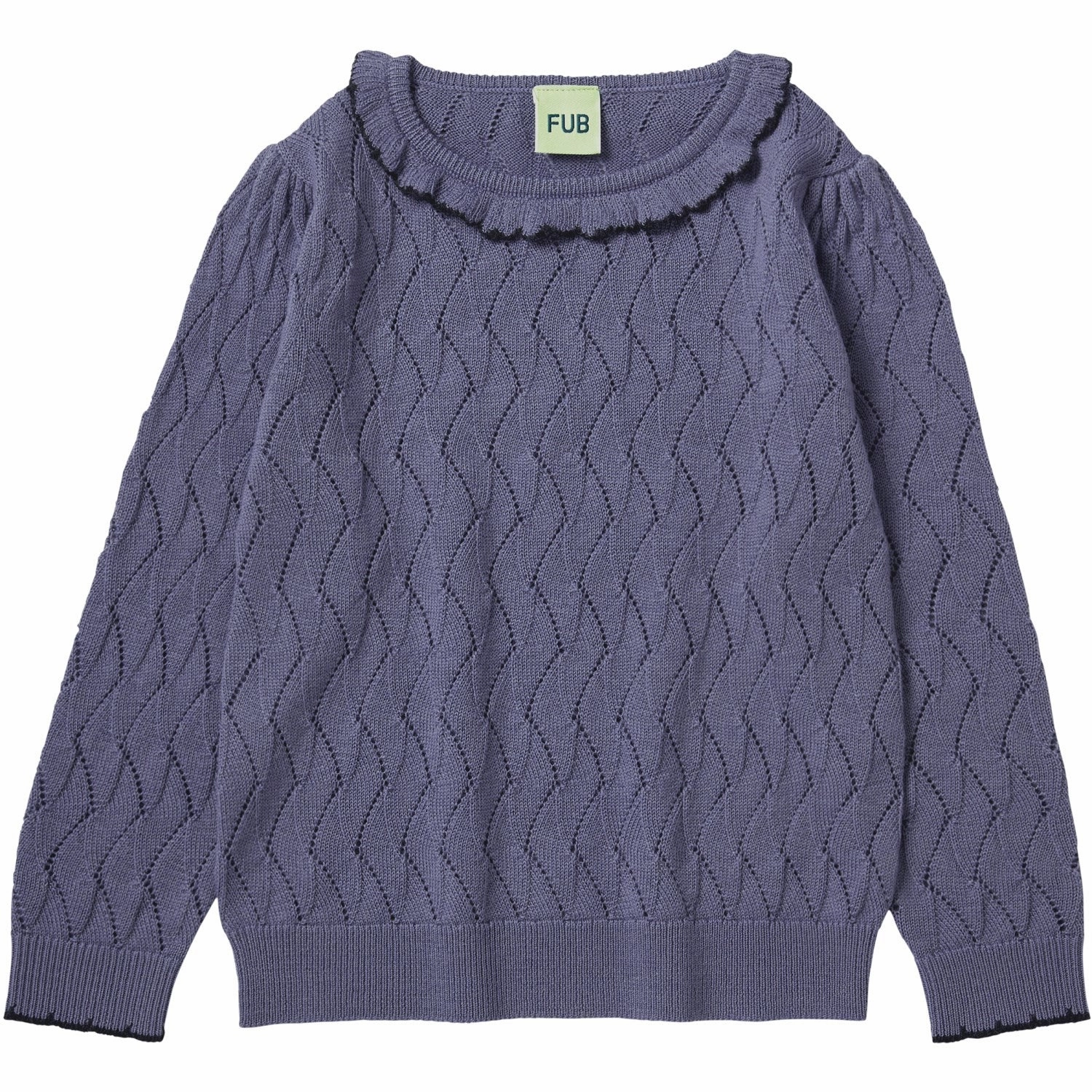 Weekend Outing FUB Dusty Violet Pointelle Tee L/S