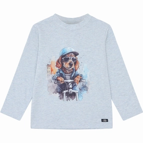 Hust & Claire Sky Melange Anton Blouse Friends Meetup