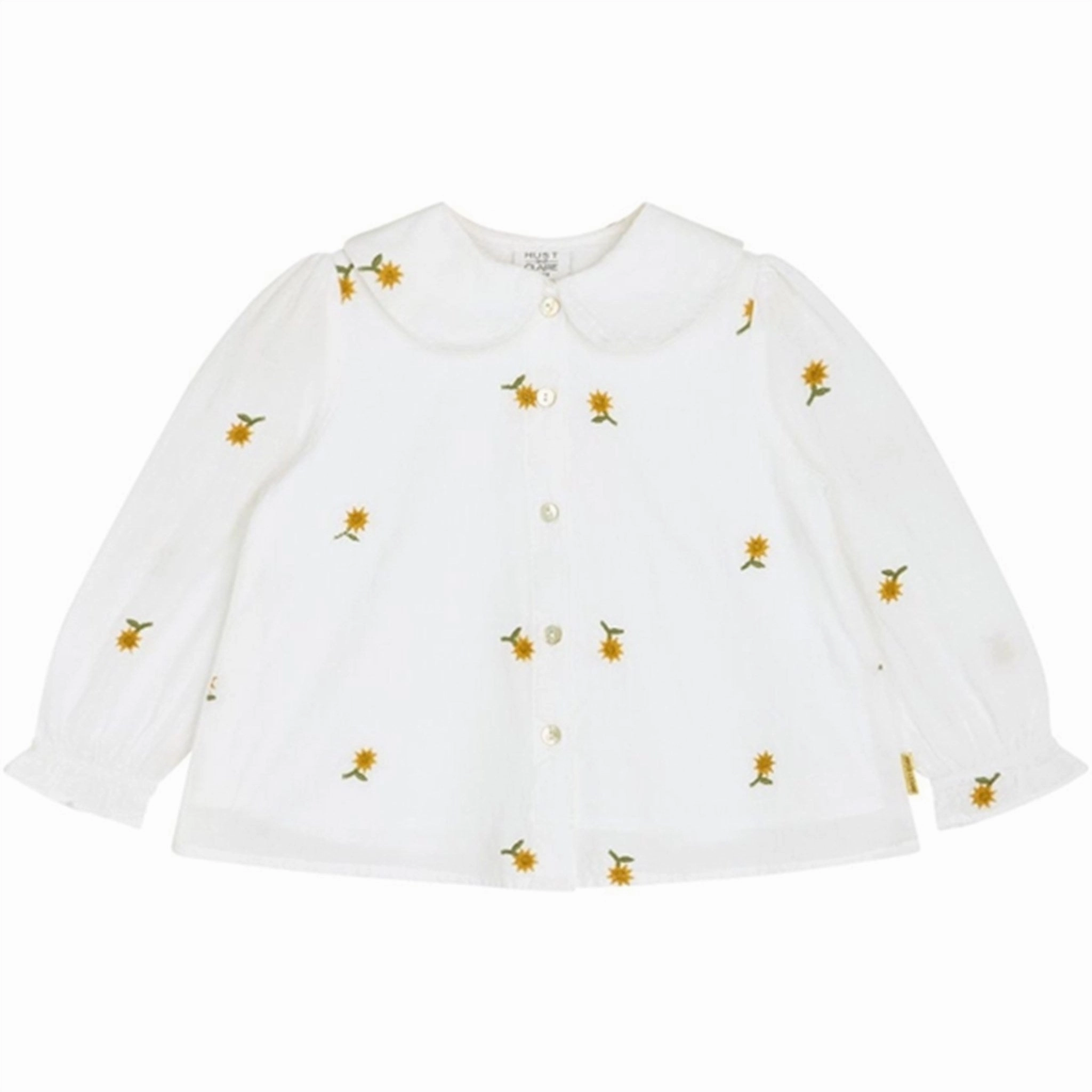 Pre Shrunk Cotton Blend Hust & Claire Mini Ivory Rea Blouse