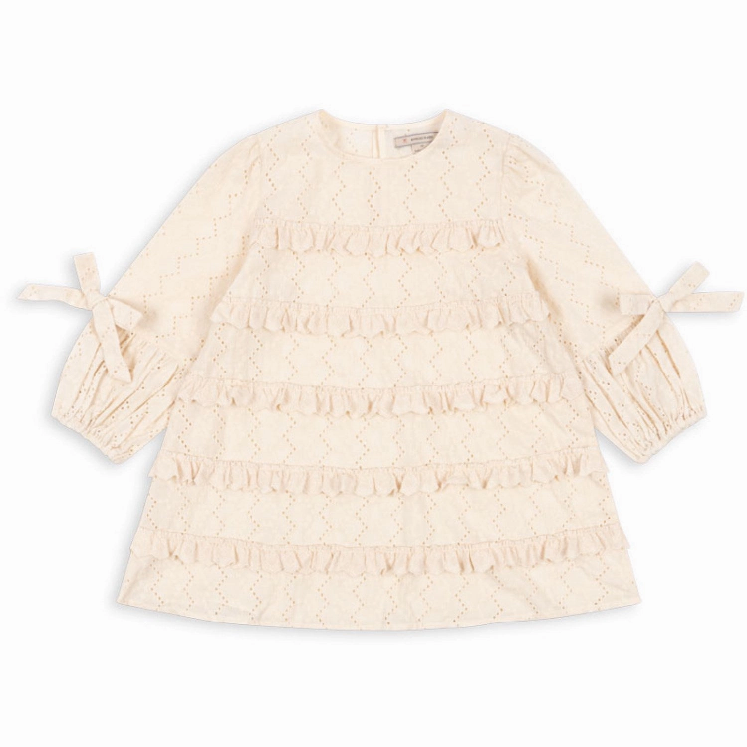 Konges Sl?jd Buttercream Frilla Dress Breathable Wearable Invisible-Zip