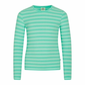 Mads N?rgaard 5x5 Stripe Talika Blouse Stripe/Cabbage Smooth Seam Finish UV Protection