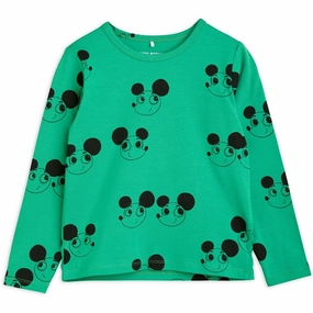 Mini Rodini Ritzrats Aop Bluse Green Polished Placket