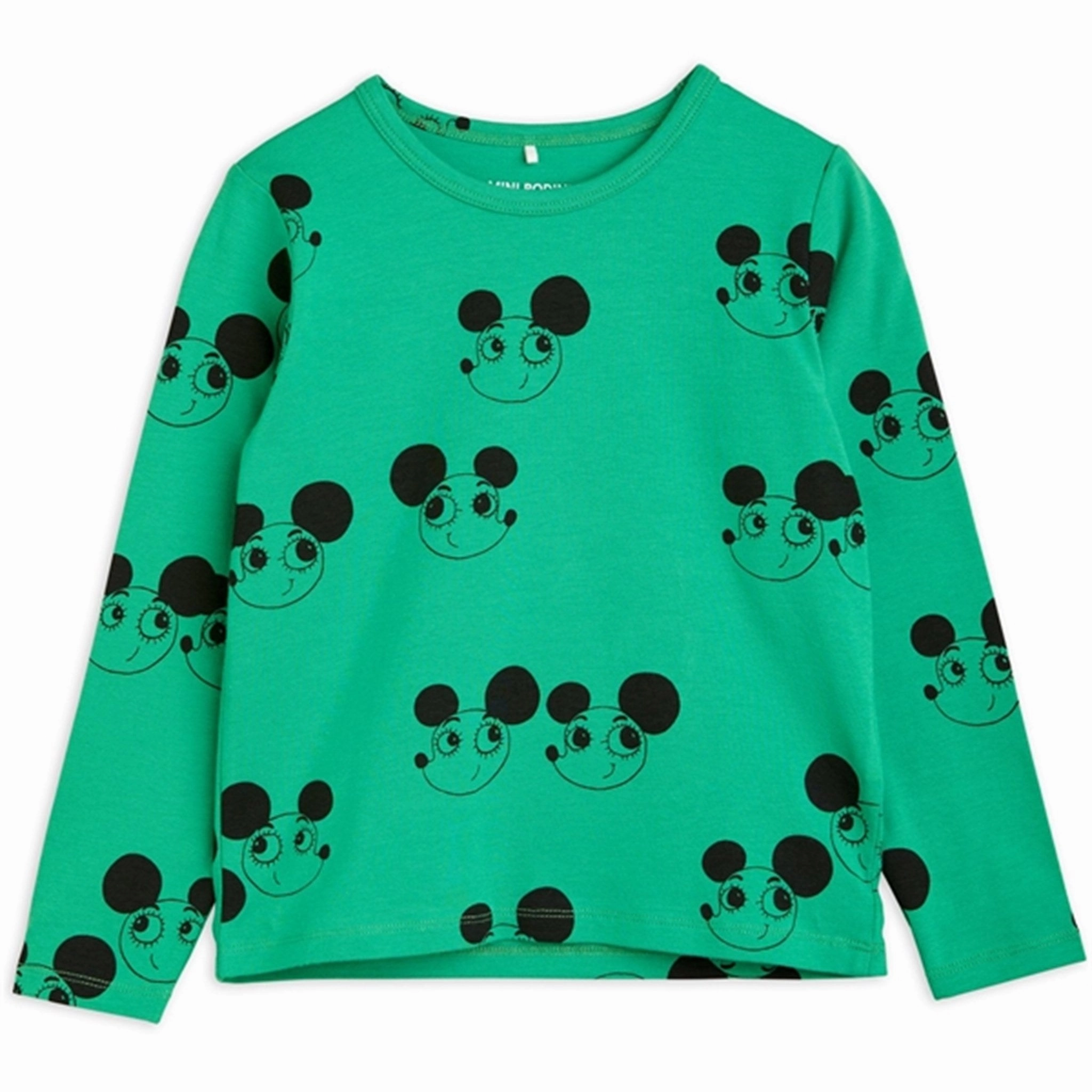 Mini Rodini Ritzrats Aop Bluse Green Polished Placket