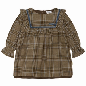 Hust & Claire Mini Dark Earth Kiana Dress Artisanal-Detail