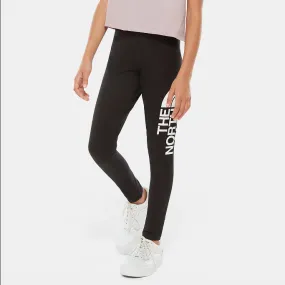 The North Face Girl Cotton Blend Legging NF0A3VEHKY41 black white Airtight Zipper Seals AntiSlipWaist
