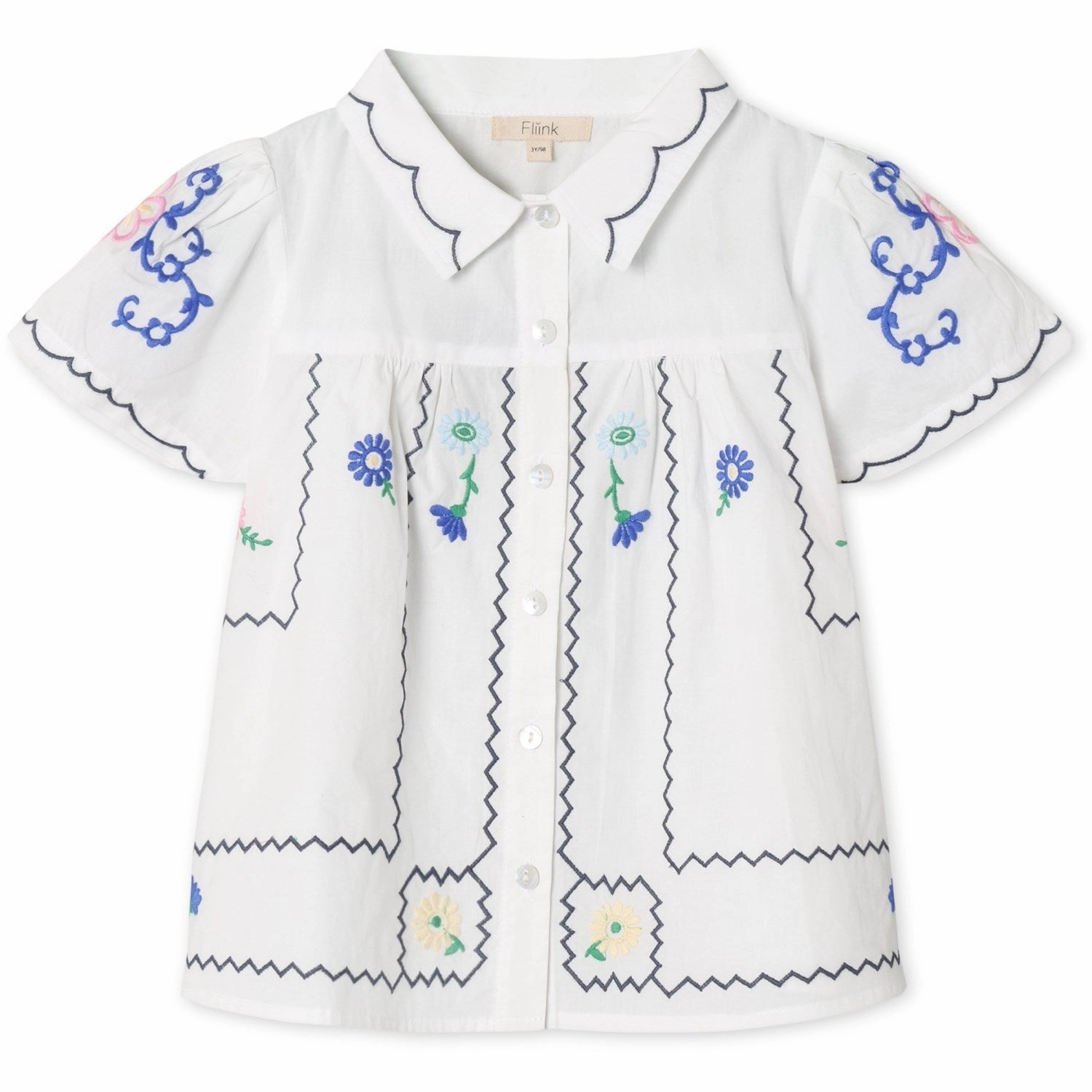 Fliink Cloud Dancer Hirse Blouse Ultra Soft Finish Organic Cotton