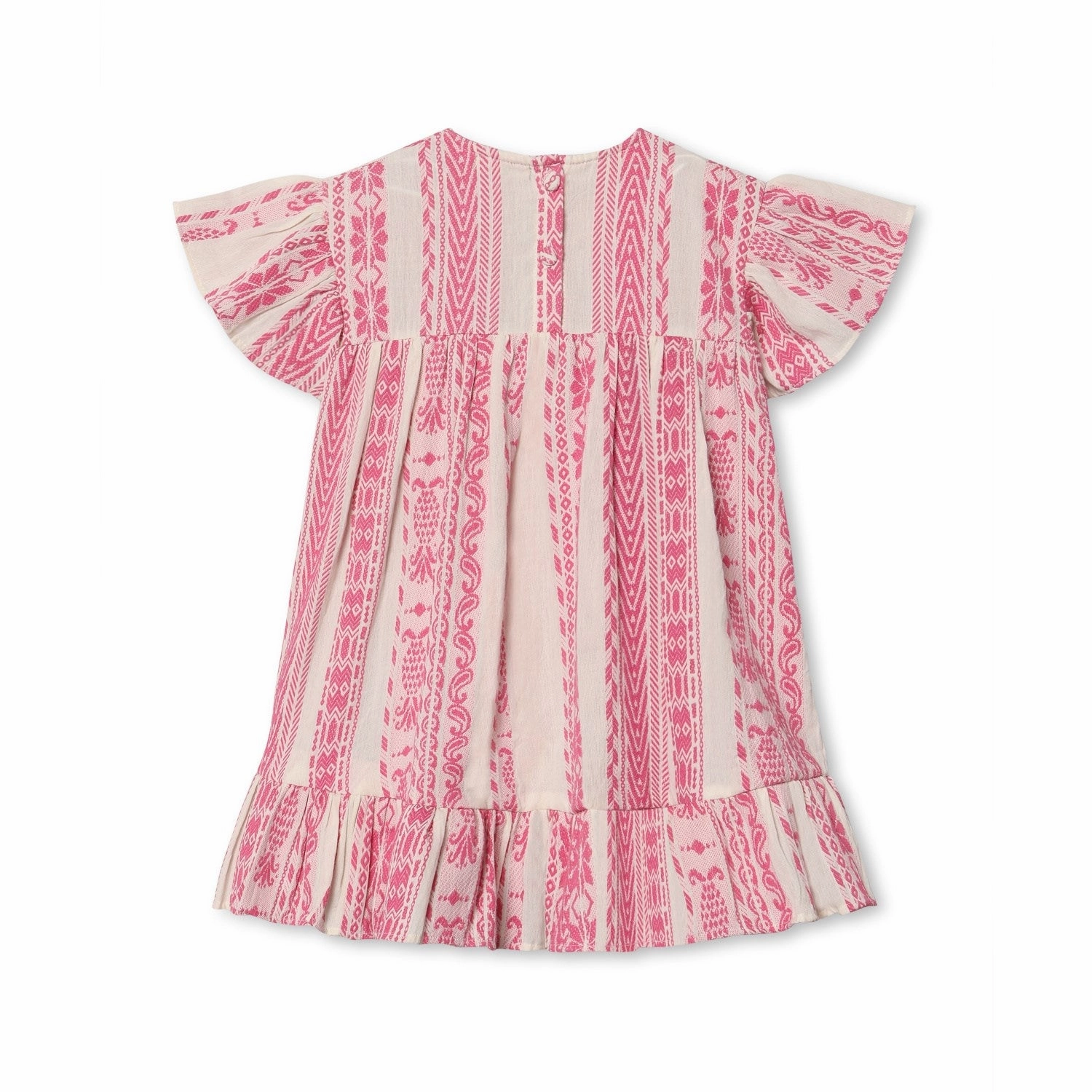 Soft Shine Fliink Cloud Dancer Pink Stripe Addie Dress