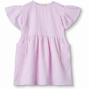 Belt Waist Fliink Cloud Dancer Pink Stripe Ciao Stripe Dress
