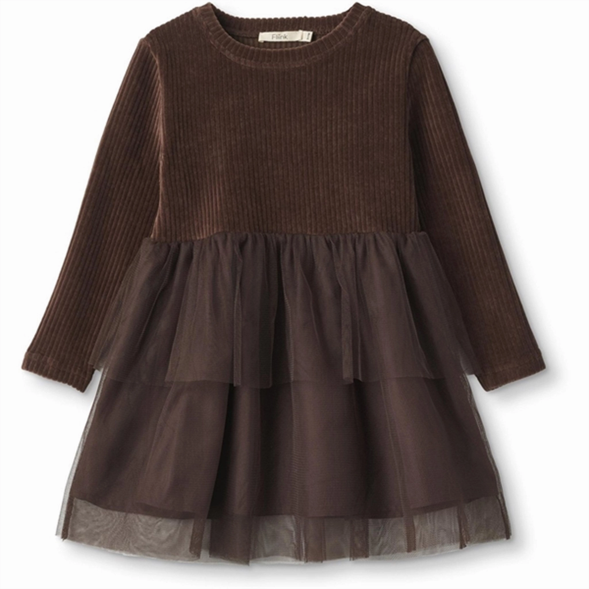 Fliink Cub Velvet Tulle Dress Outdoor Scene