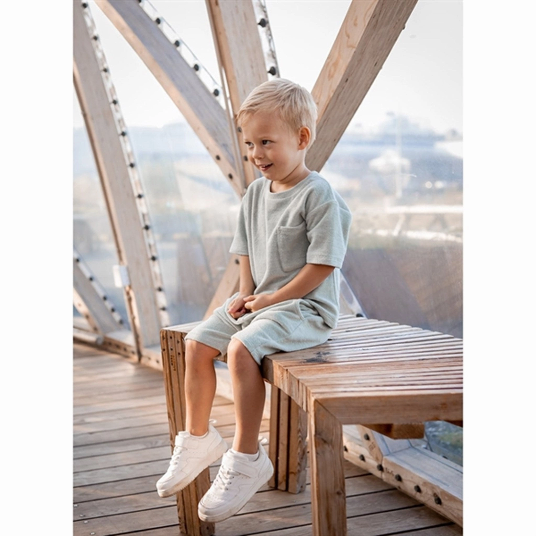 Casual Elegance Casual and cool Fliink Dusty Green Teddy T-Shirt