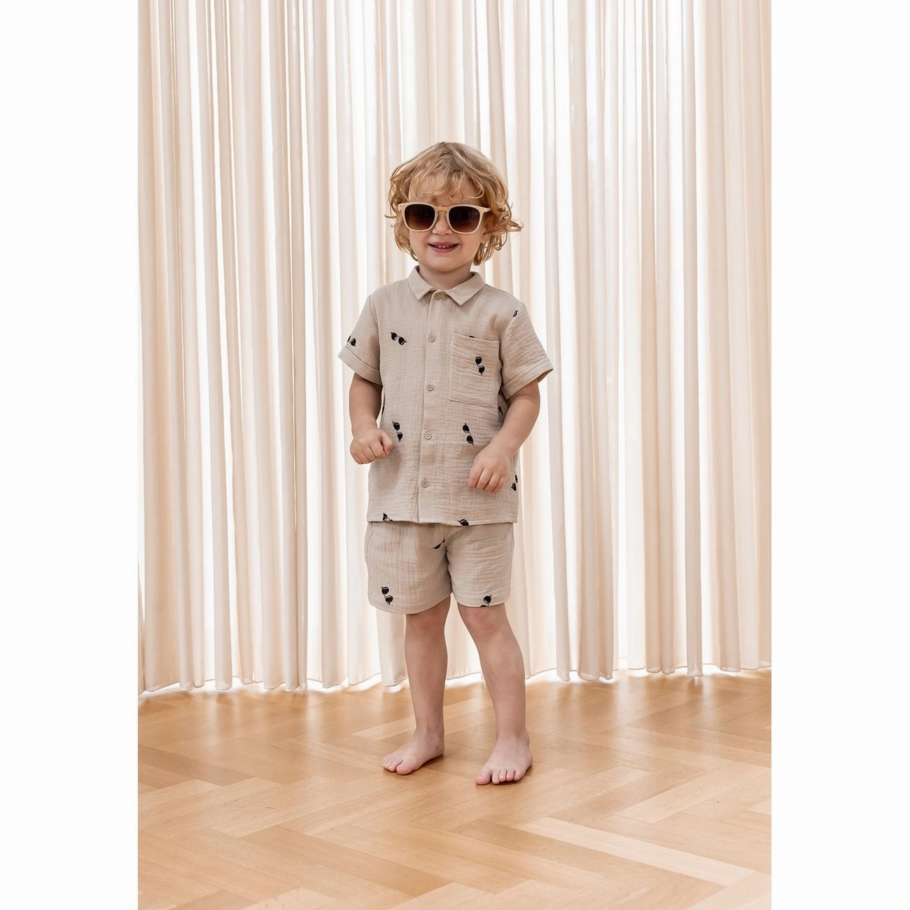 Fliink Humus Aop Hello Ss Shirt Minimalist Style