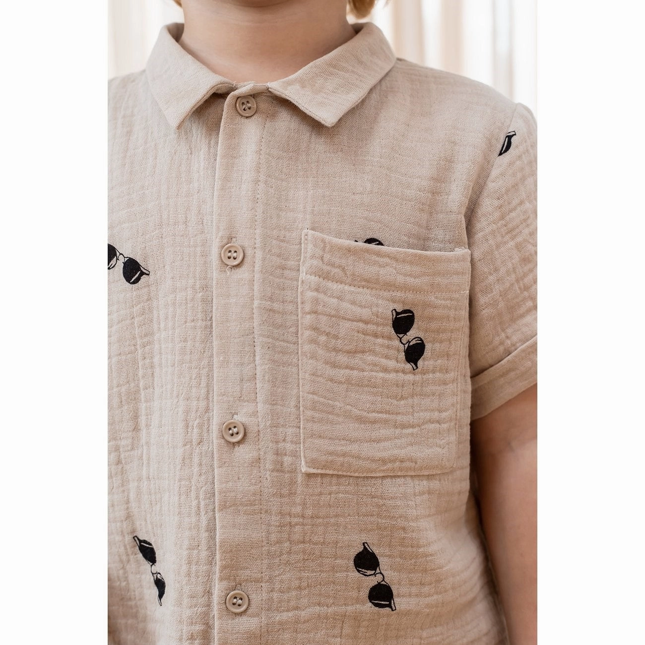 Fliink Humus Aop Hello Ss Shirt Casual Sophistication