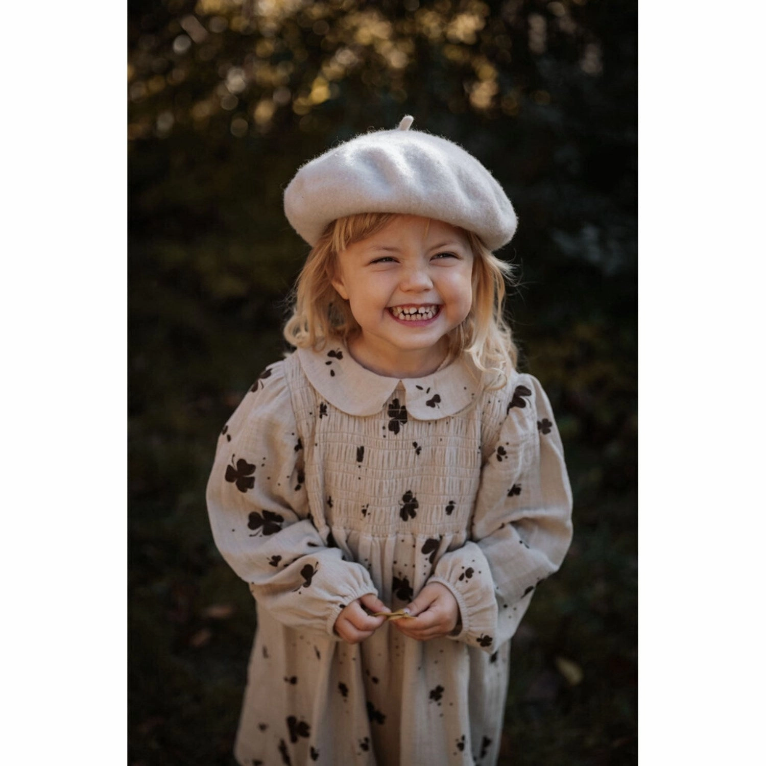 Fliink Humus/Cafafe Aop Clover Dress Light Weight Heart Glow