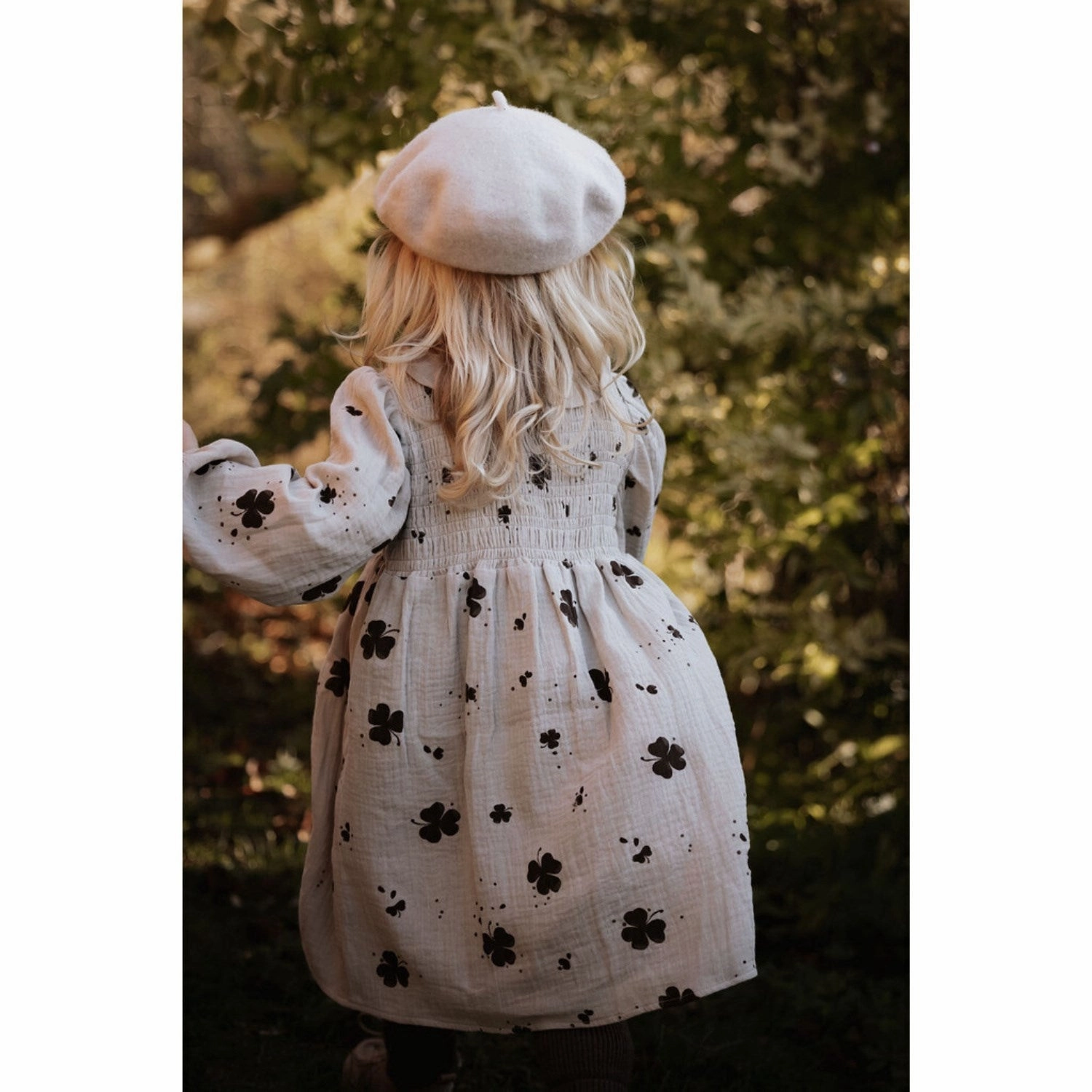 Fliink Humus/Cafafe Aop Clover Dress Cool Tone