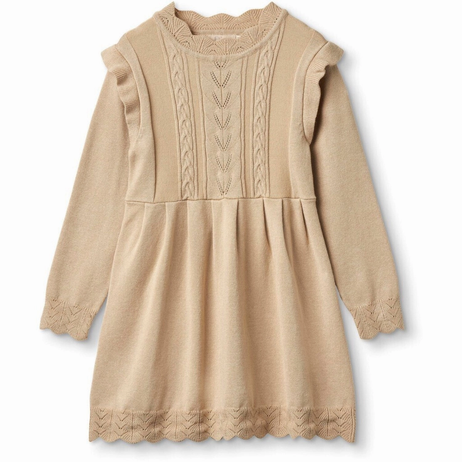Fliink Humus Filly Ls Dress Art-Gallery Soft Neutral