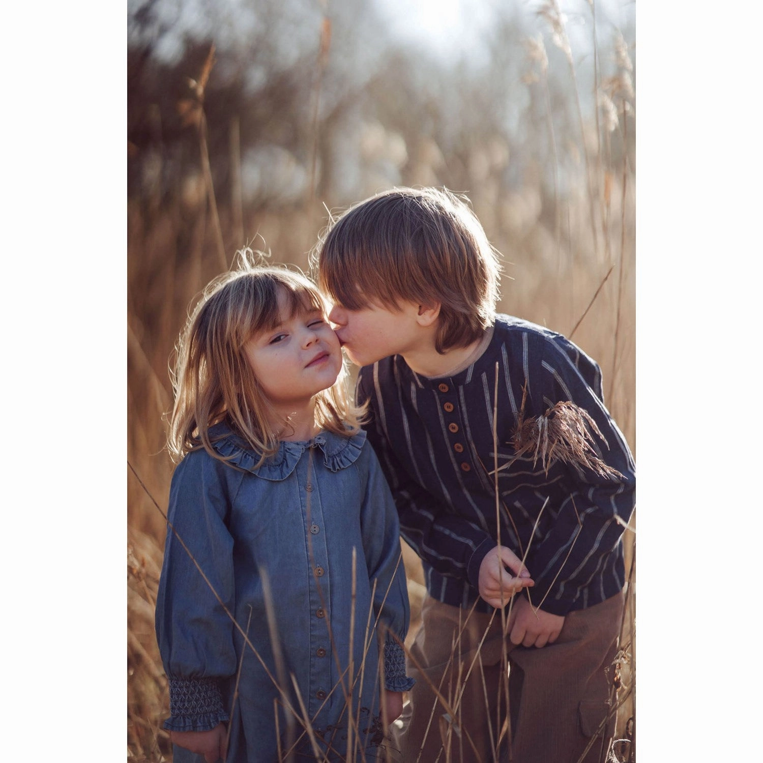 Fliink Insignia Blue / Sandshell Vira Ls Shirt Petite Cut Soft Material