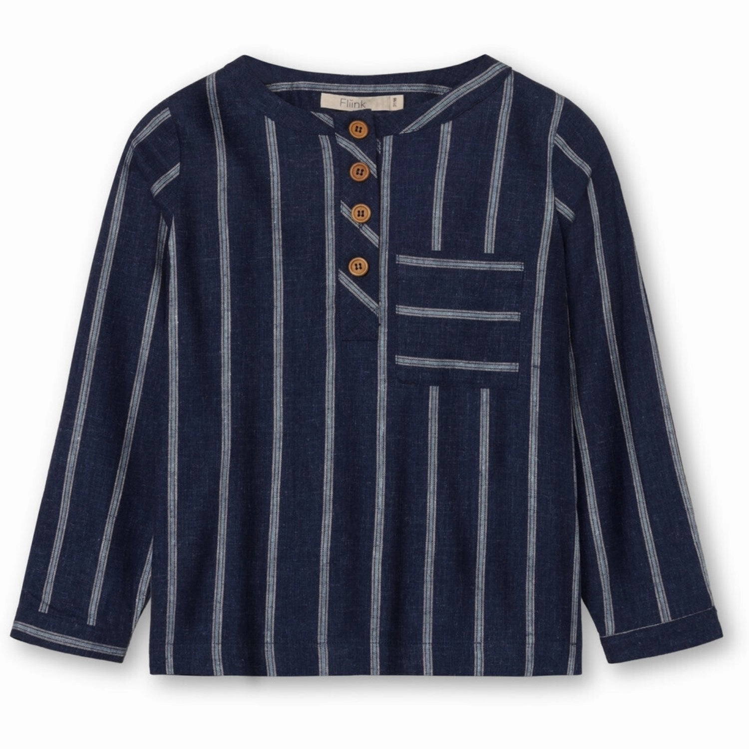 Fliink Insignia Blue / Sandshell Vira Ls Shirt Durable Thread Construction Standalone Option