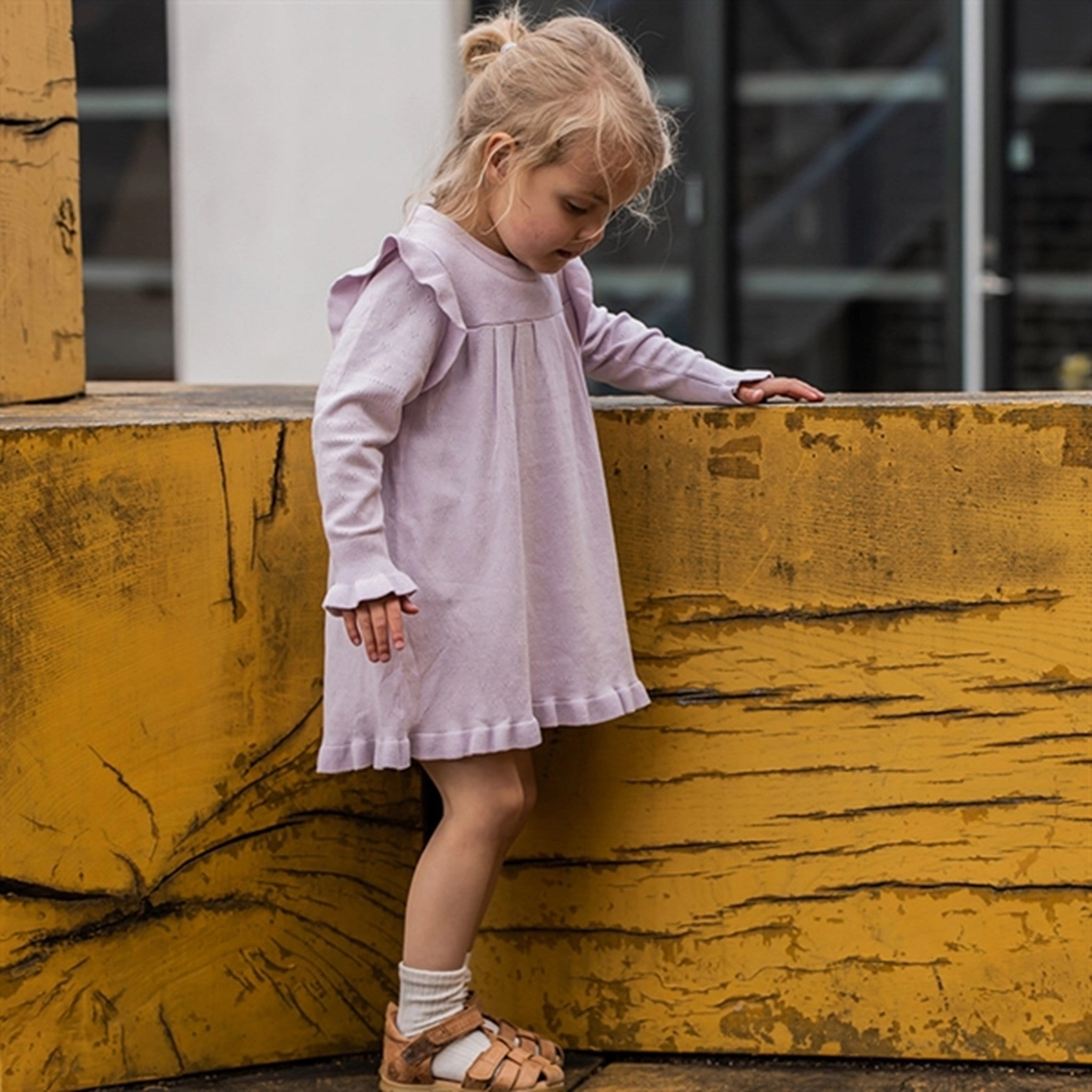 Light And Airy Casual and Comfy Fliink Lavender Fog Fame Strik Dress