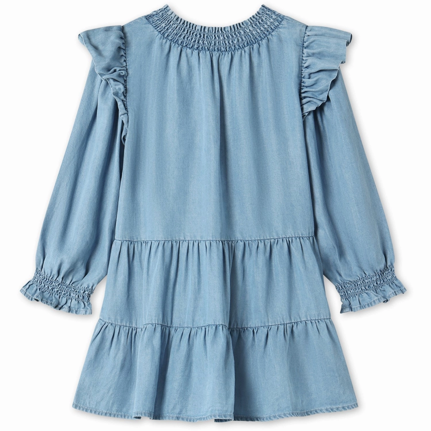 Cocktail Ready Fluid Shape Fliink Light Denim Blue Hurlum Ls Dress