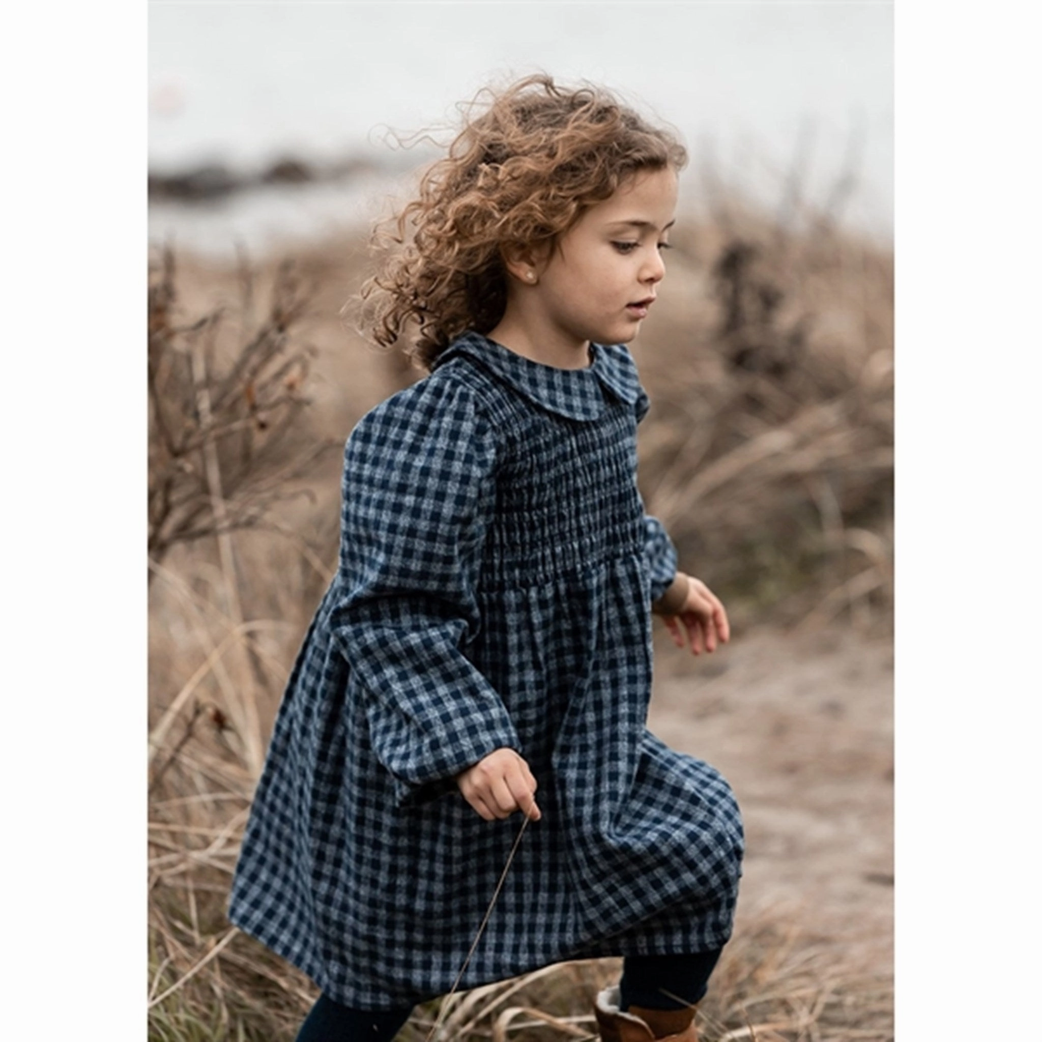 Fliink Navy Coda Check Dress knee-length Chill Edge