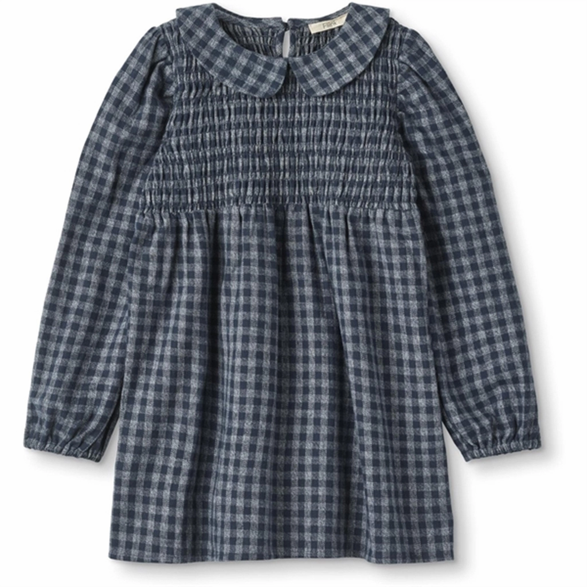 Fliink Navy Coda Check Dress Cap-Sleeve Workwear