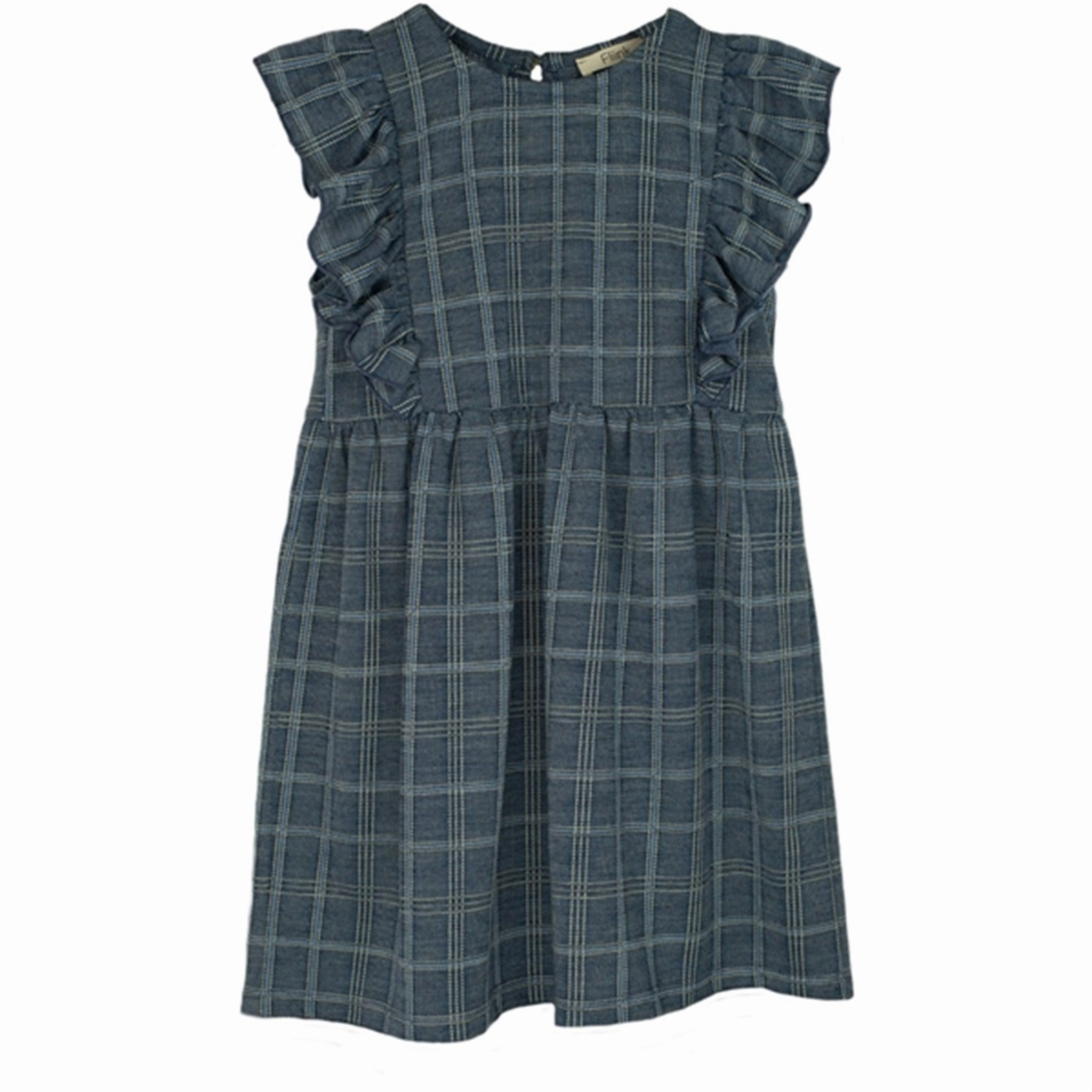 Fliink Navy Miro Ruffle Dress hypoallergenic
