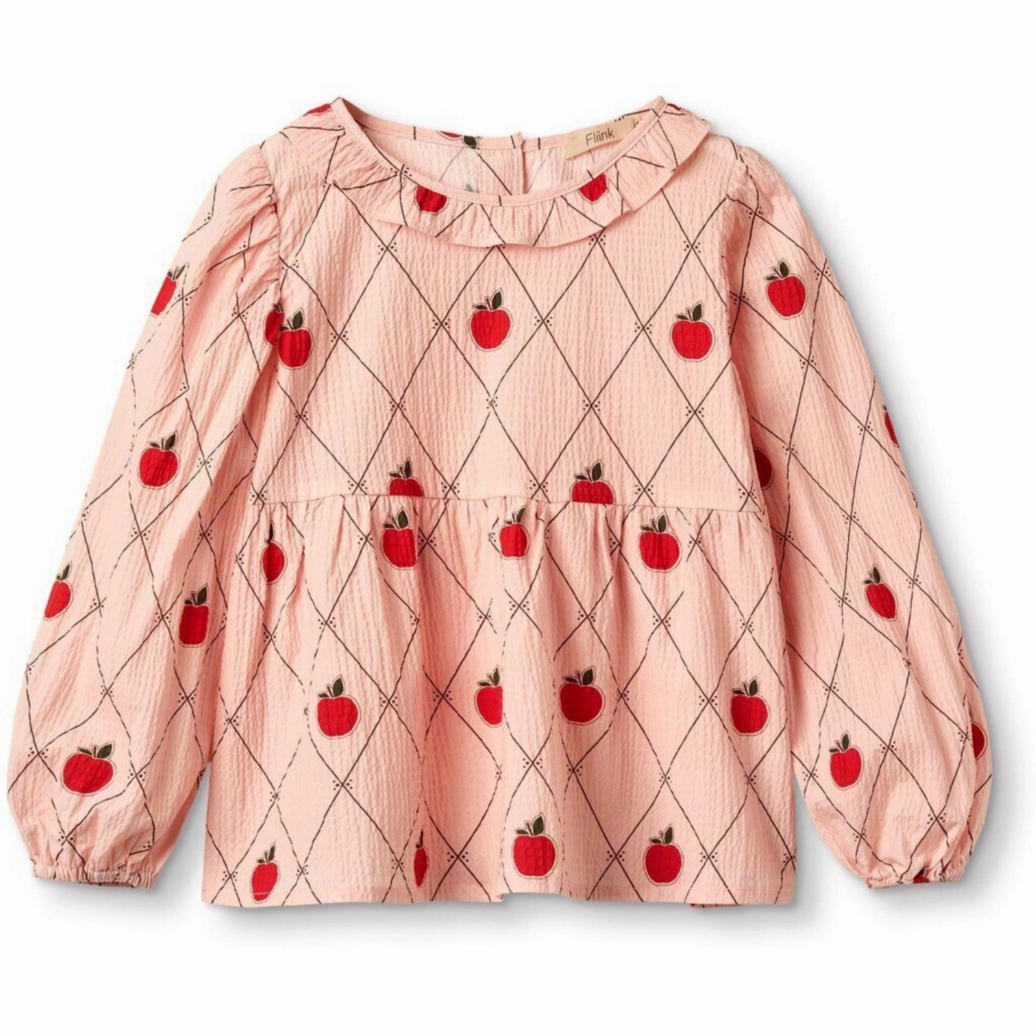 Monochrome Palette Contemporary Style Fliink Peach Whip Aop Apple Ls Tee L/S