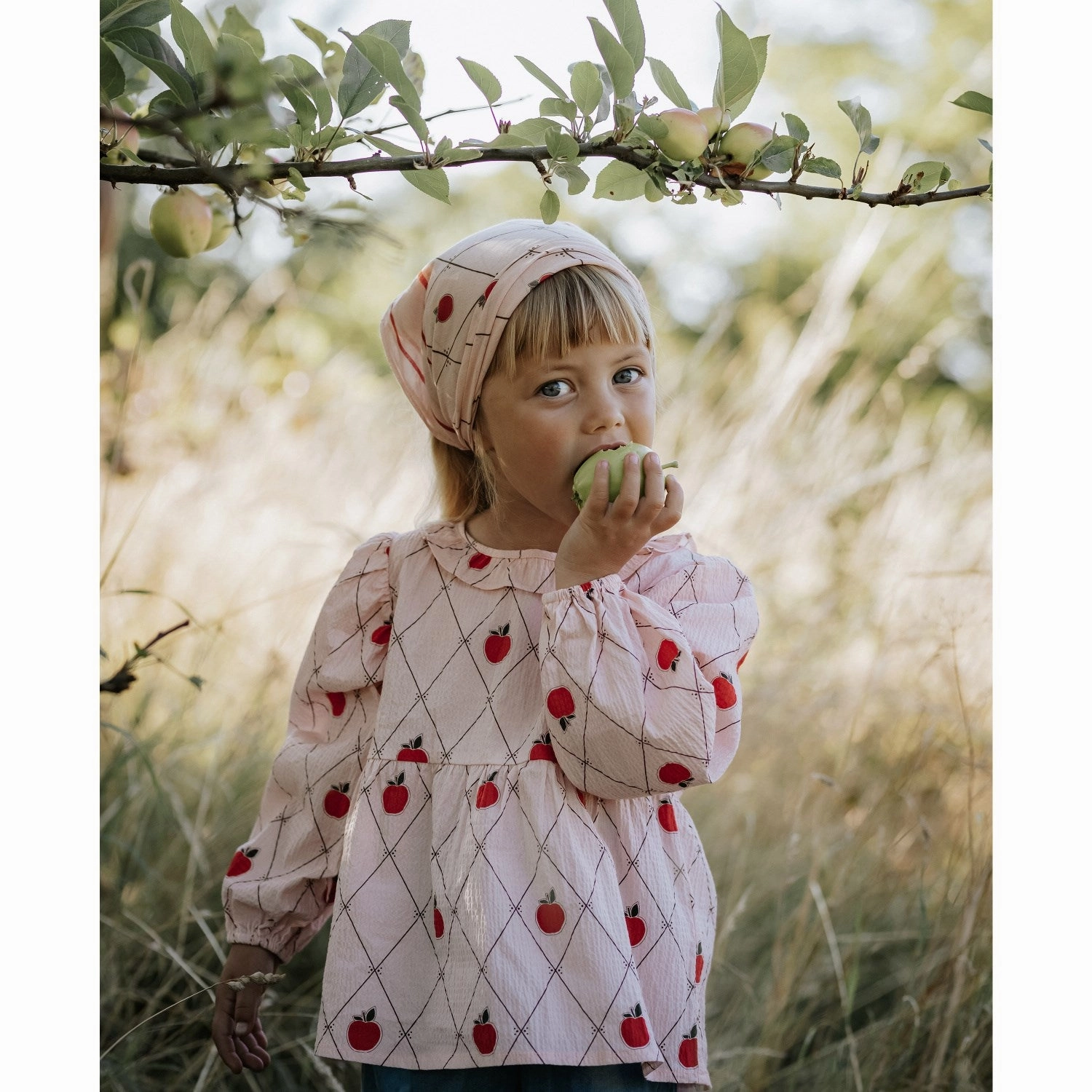 Winter Fashion Reinforced Buttonholes Fliink Peach Whip Aop Apple Ls Tee L/S