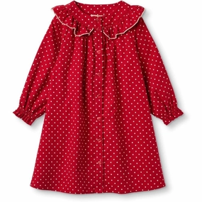 Fliink Pompeian Red Dolly Dot Collar Dress Body Safe