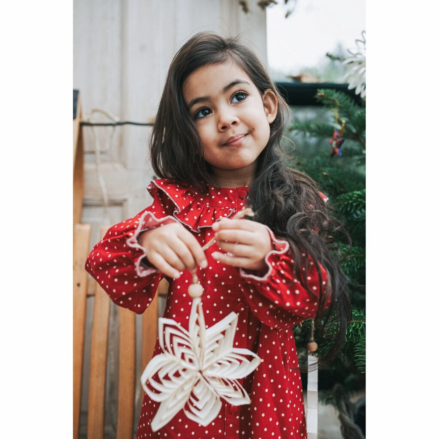 Tailored Comfort Fliink Pompeian Red Dolly Dot Collar Dress