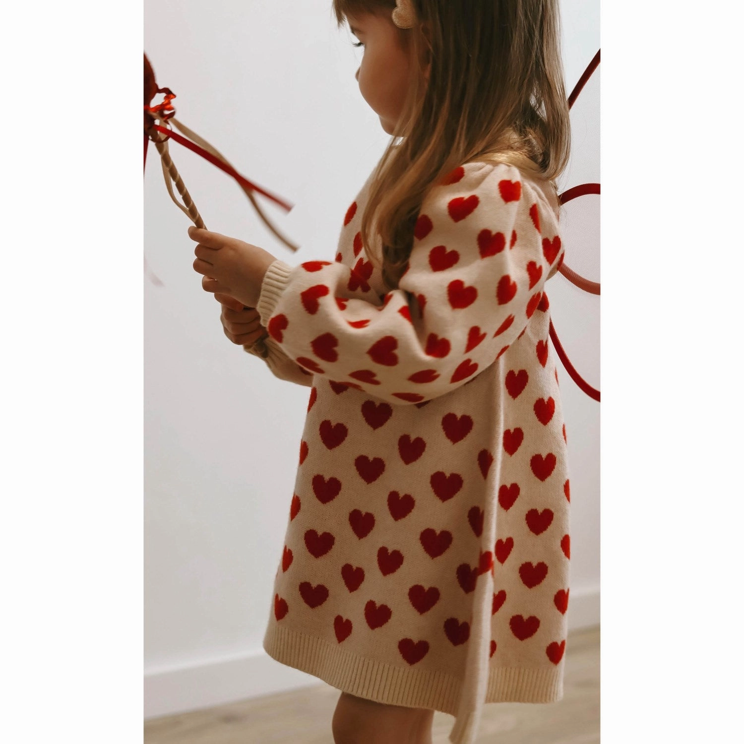 Silk Air Fliink Pompeian Red/ Sandshell Alon Heart Dress