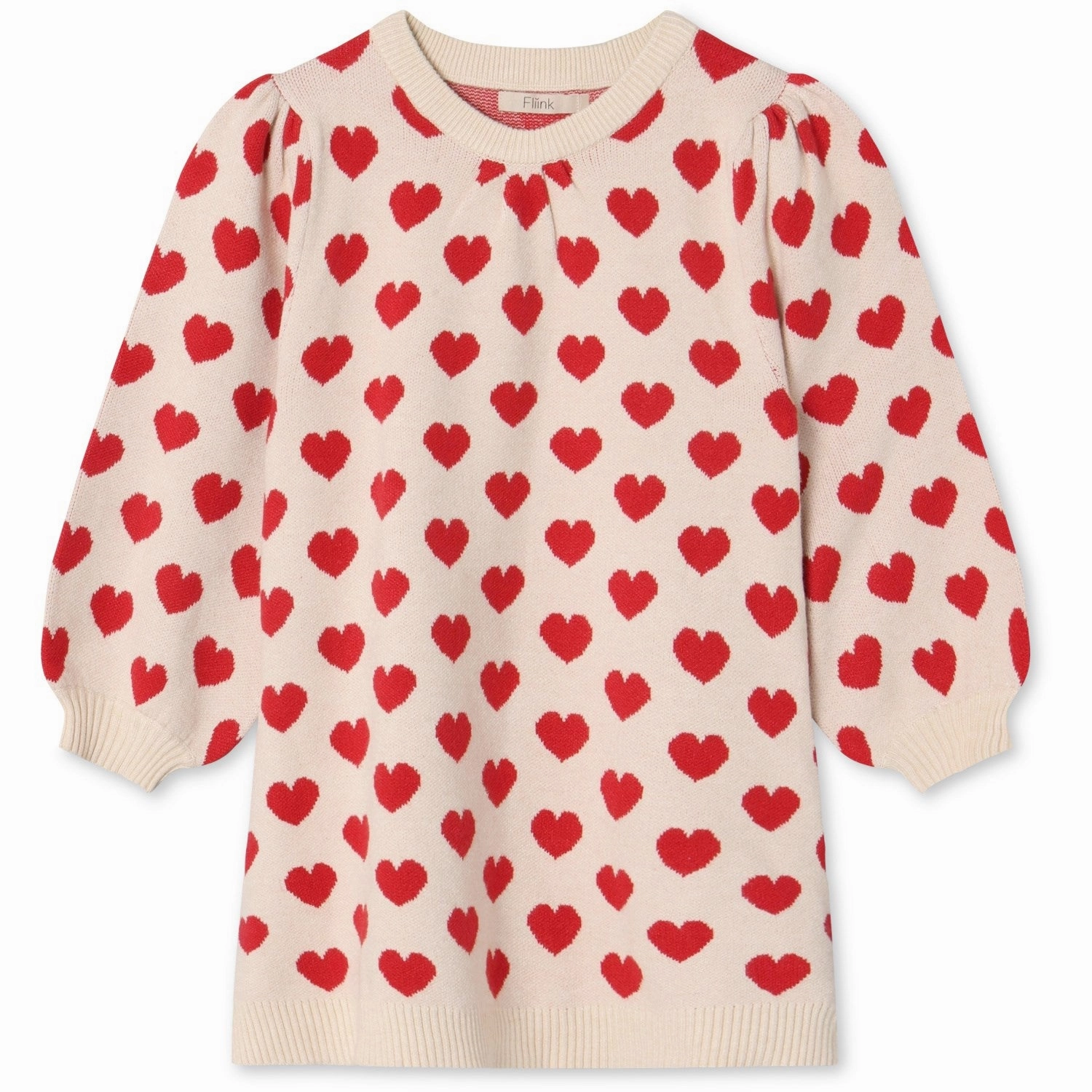 slim cut Fliink Pompeian Red/ Sandshell Alon Heart Dress