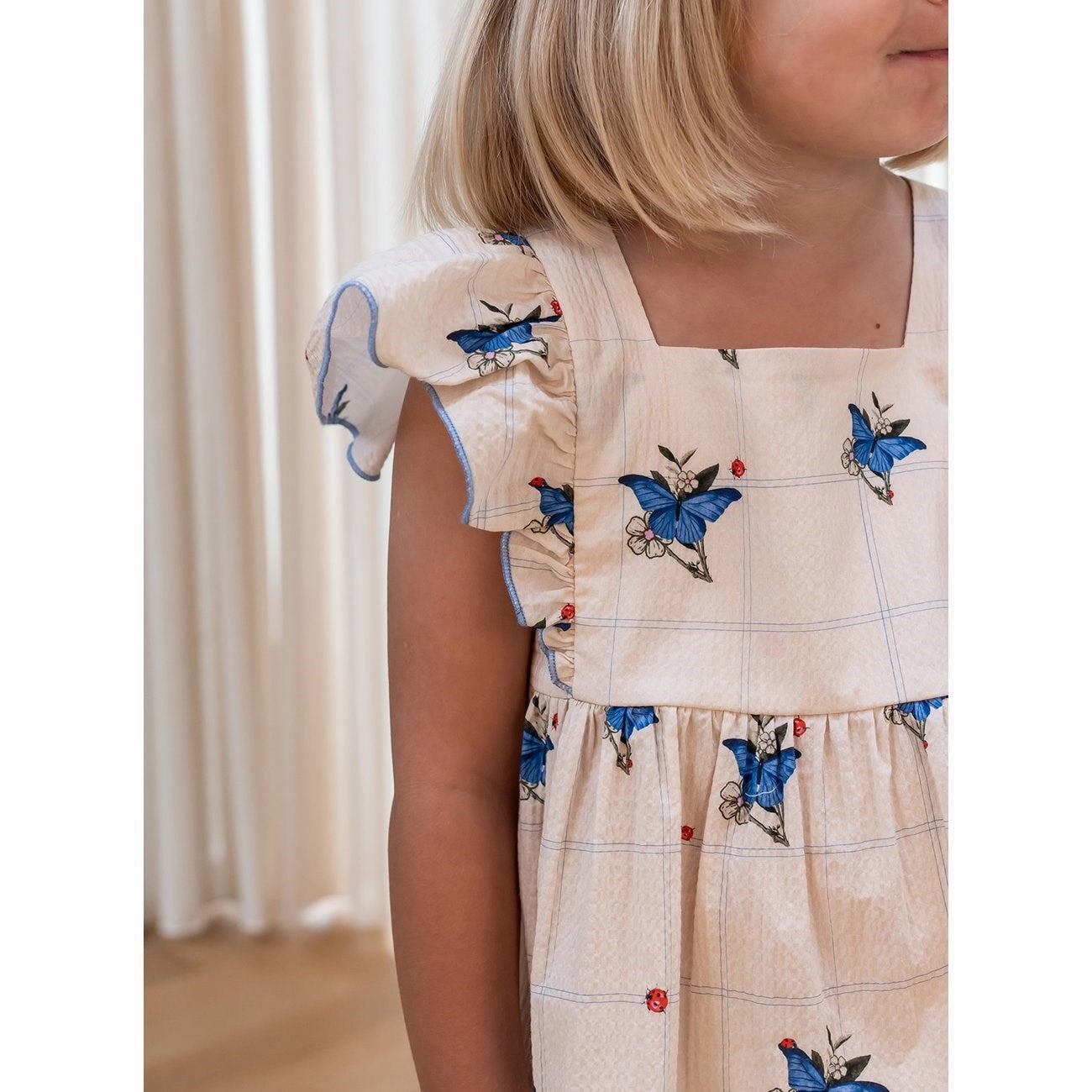 Fliink Sandshell Aop Sally Ss Blouse Eco Friendly Dye Smooth Cotton Blend