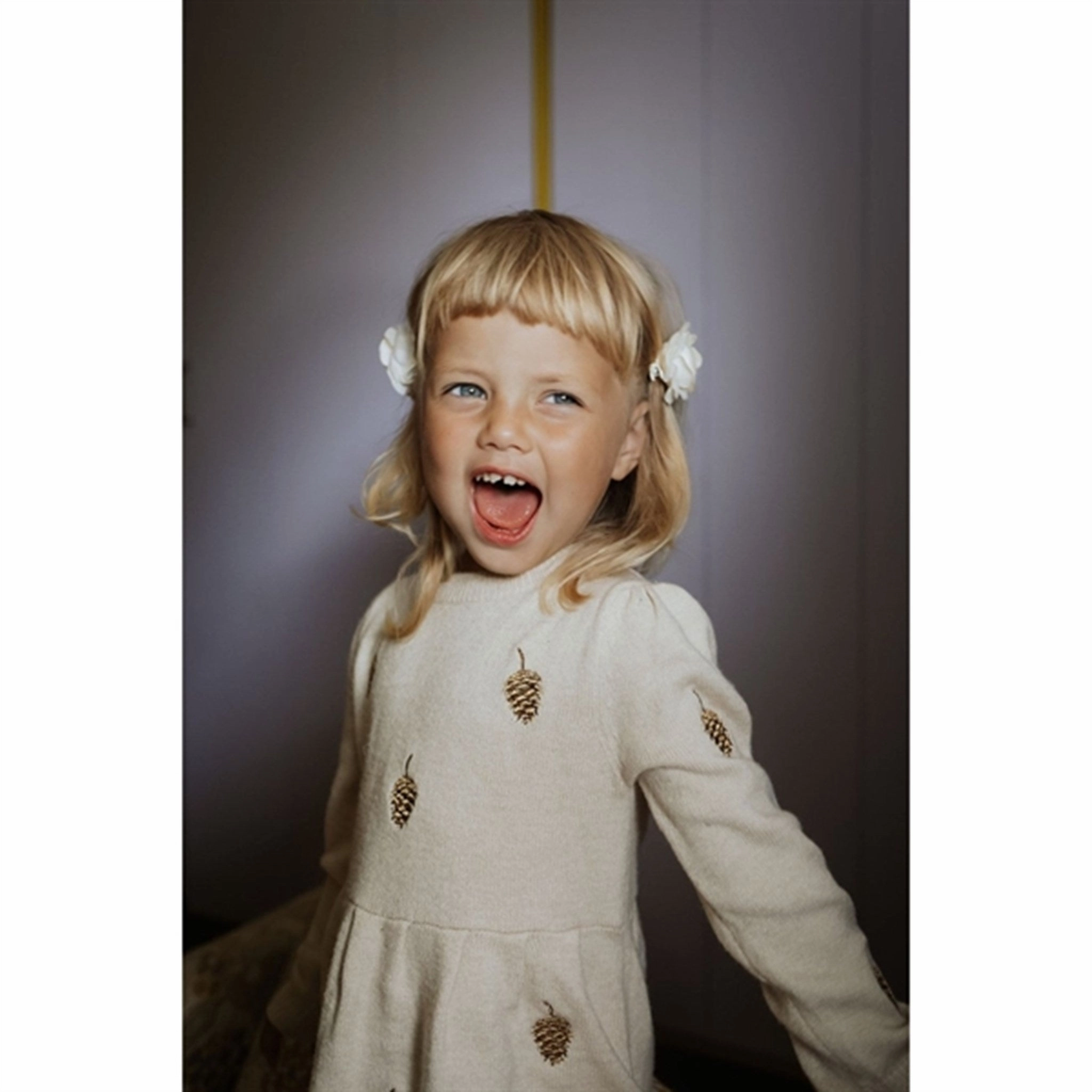 Fliink Sandshell Benna Embr. Dress Casual Tone Celebration Wear