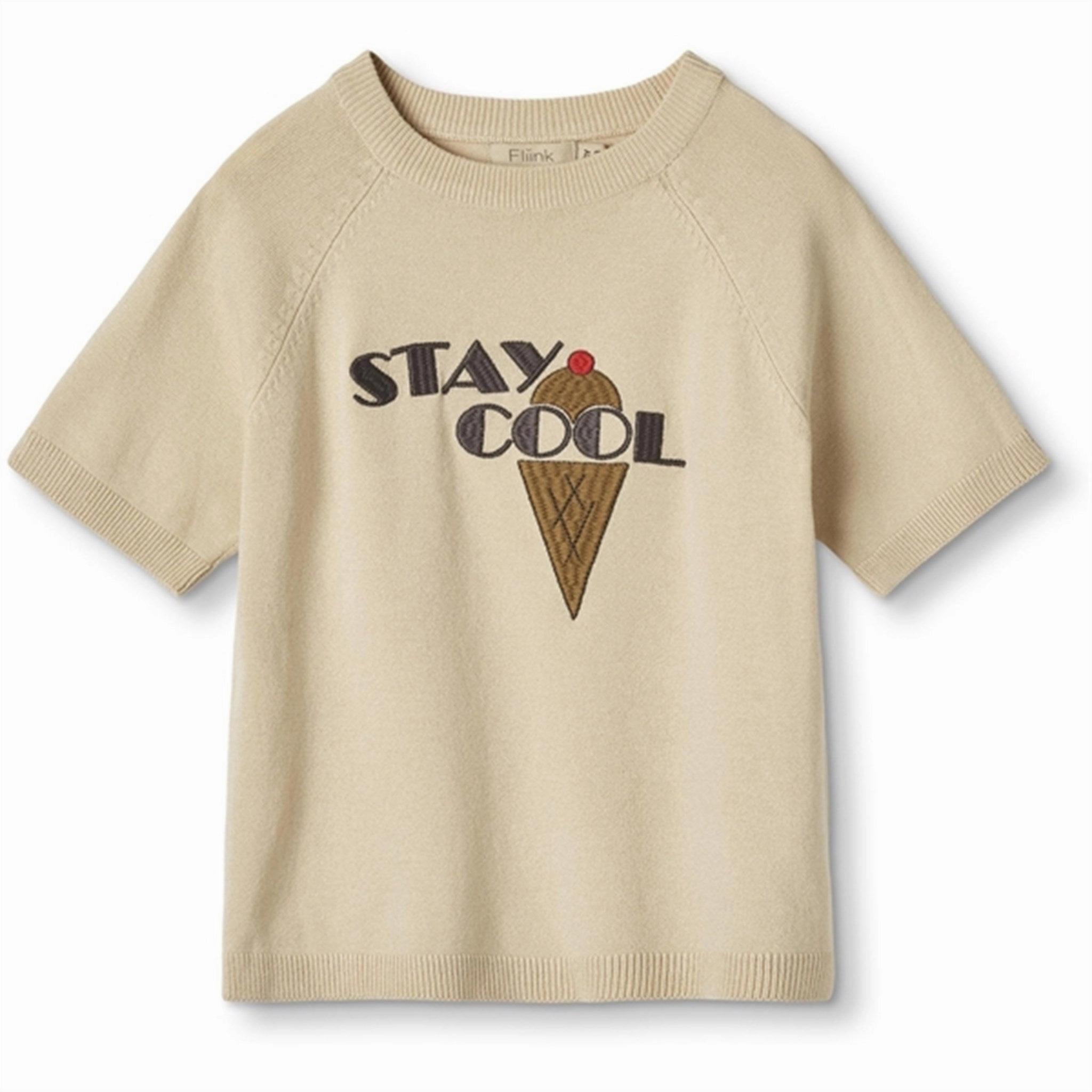 Bold Style Reinforced Collar Fliink Sandshell Favo Ice T-shirt