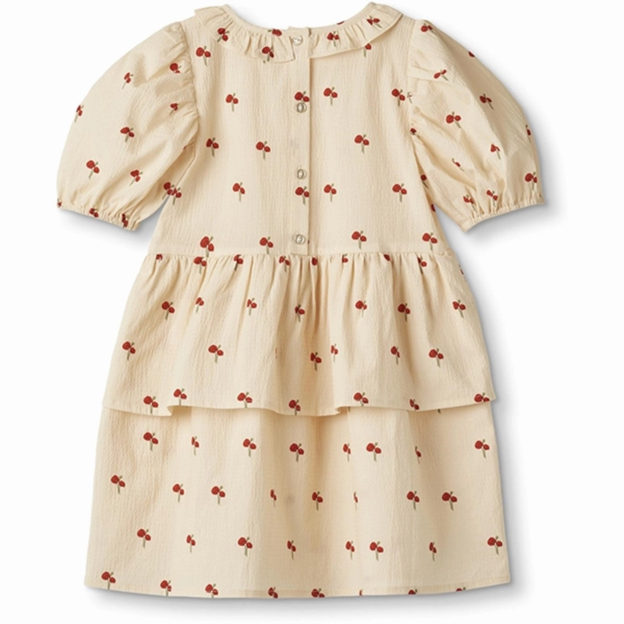 Fliink Sandshell Flower Ss Ruffle Dress Vibrant Aesthetic