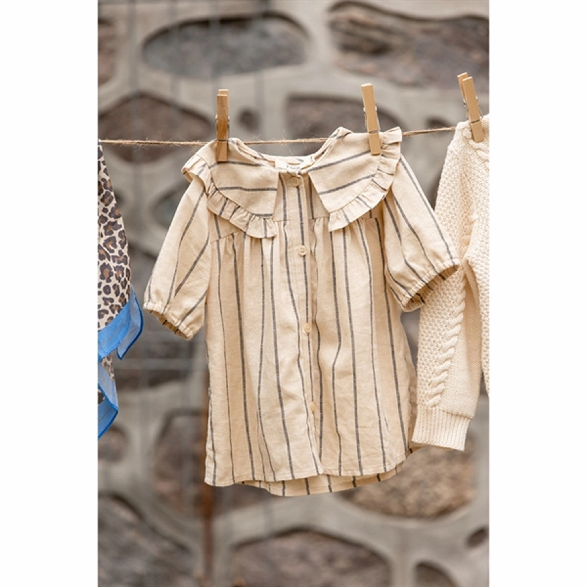 Fliink Sandshell Magnet Stripe Vira Shirt Blouse Checkered Style