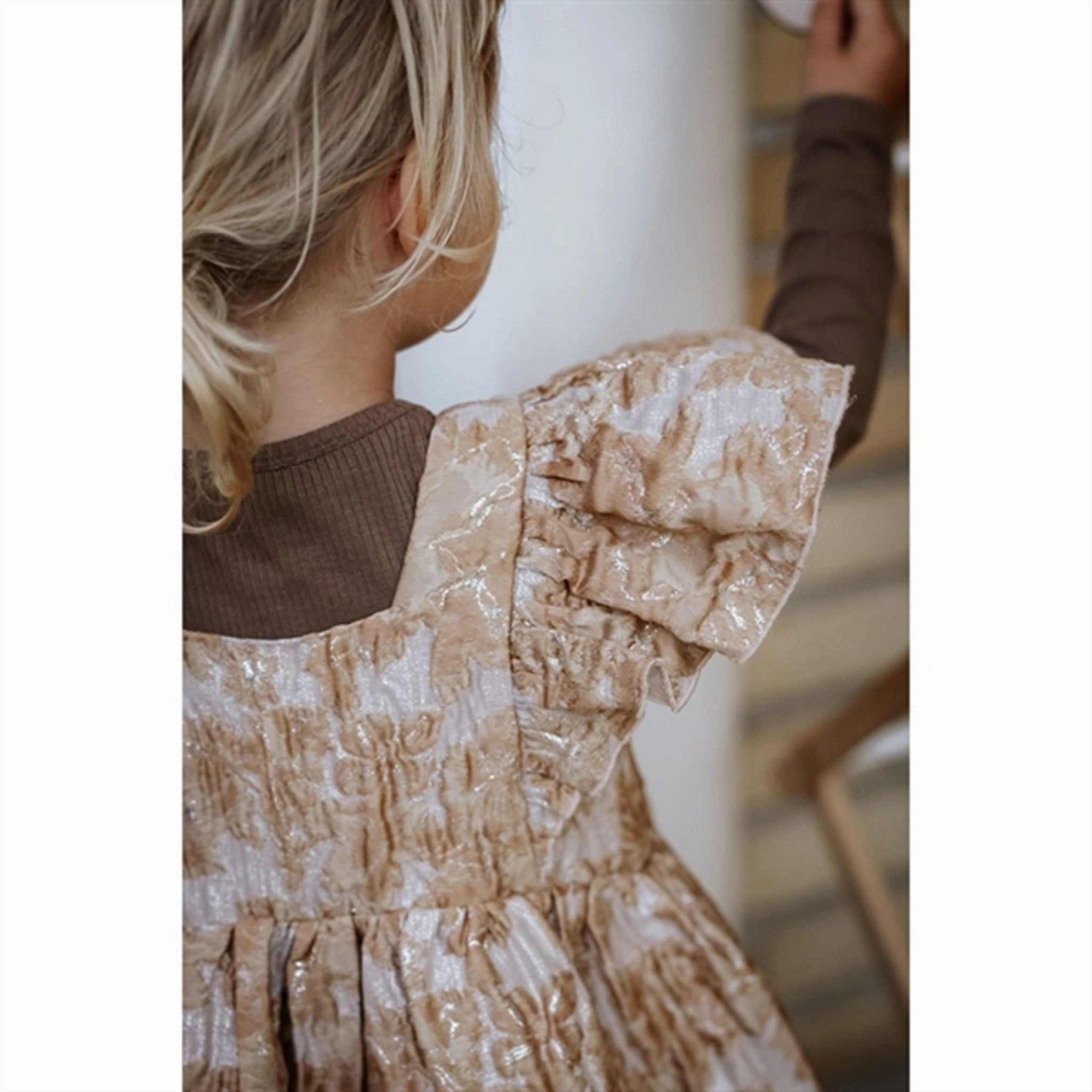 Soft and Chic Fliink Sandshell Schimmer Schimmer Dress